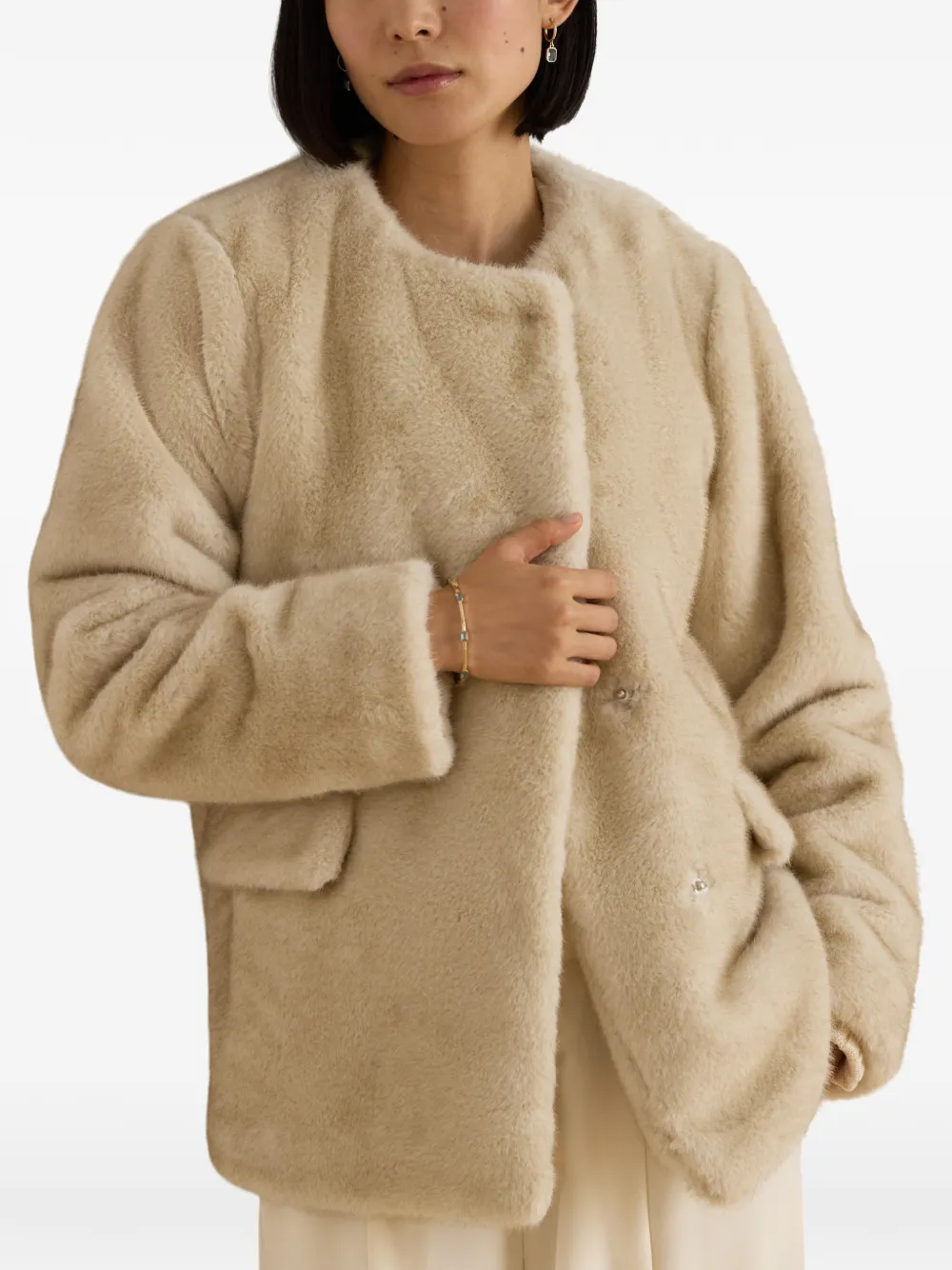 Lauren Ralph Lauren Jas met ronde hals Beige