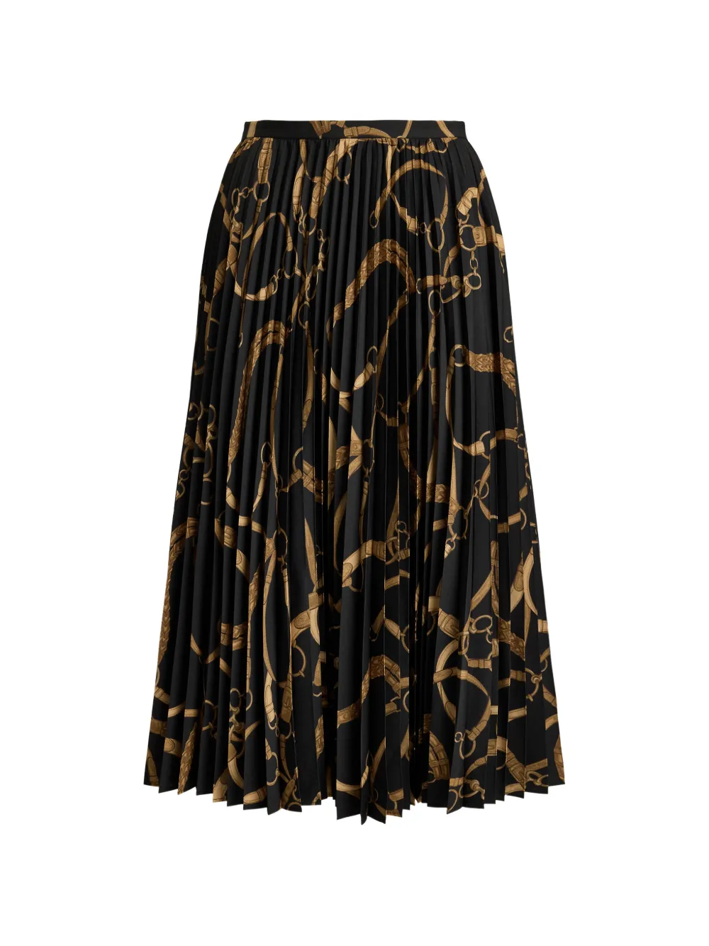 Lauren Ralph Lauren Gonna midi con stampa - Nero