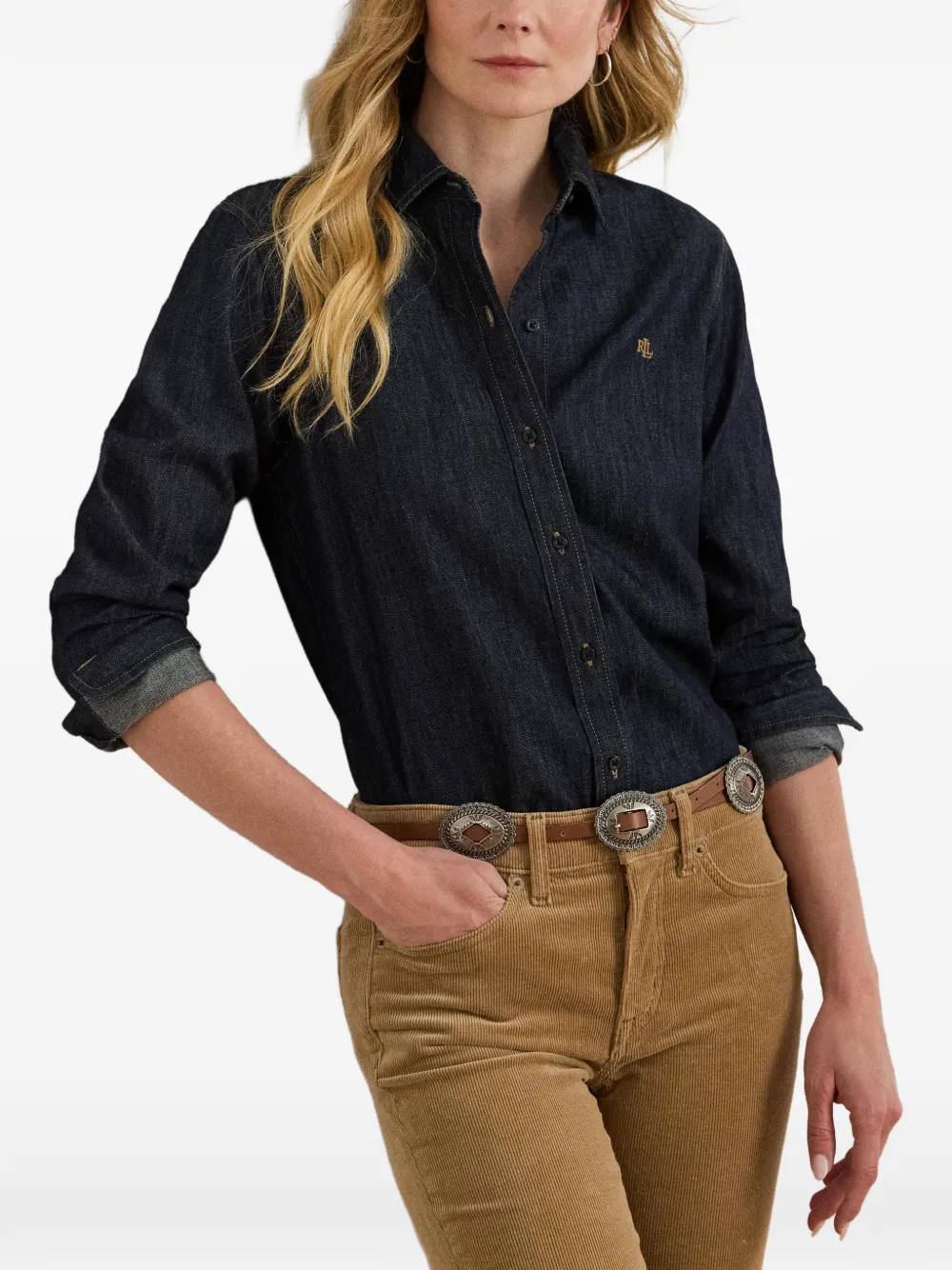 Lauren Ralph Lauren Denim overhemd Blauw