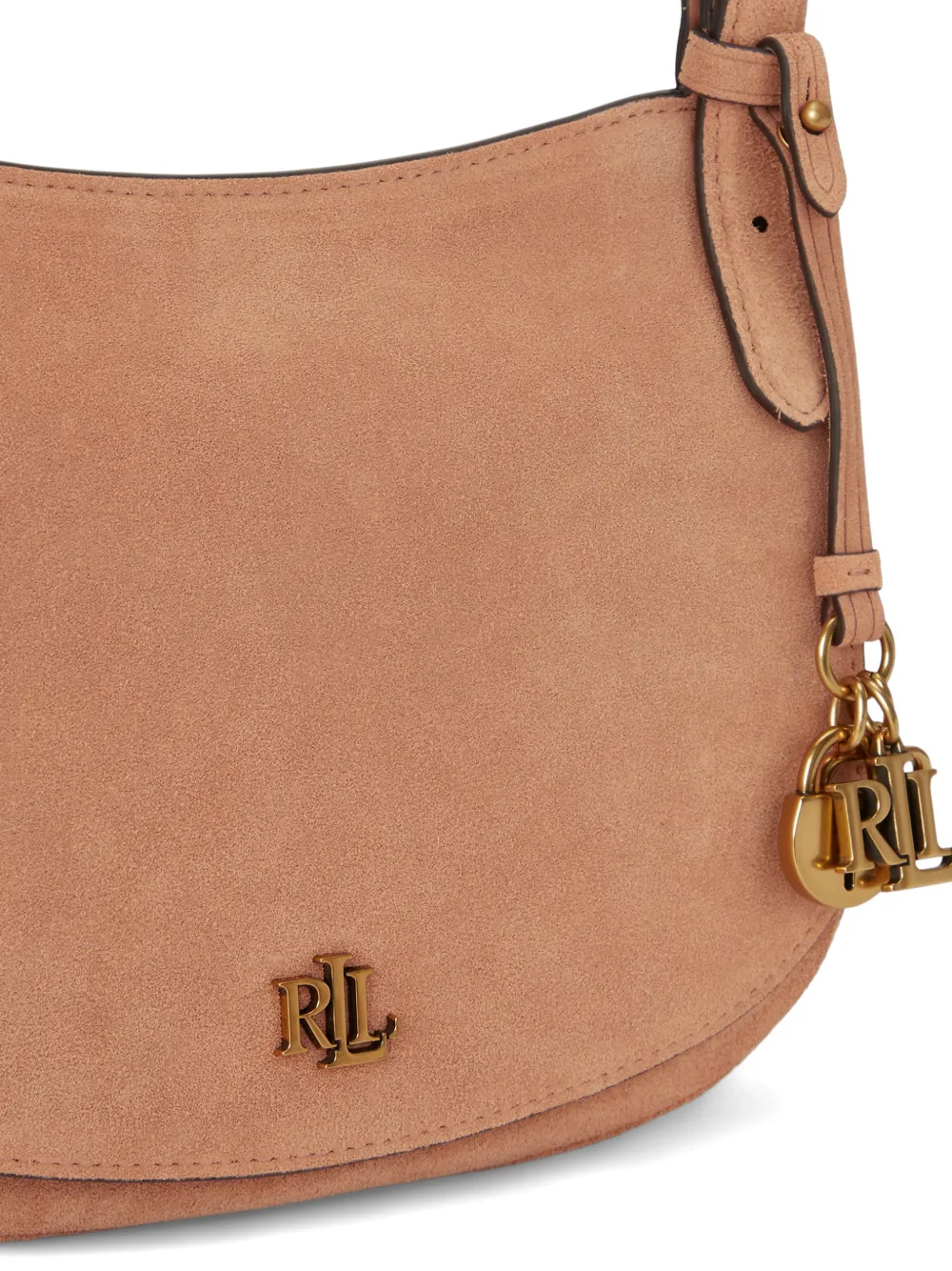 Lauren Ralph Lauren Medium Marcy leren crossbodytas Beige