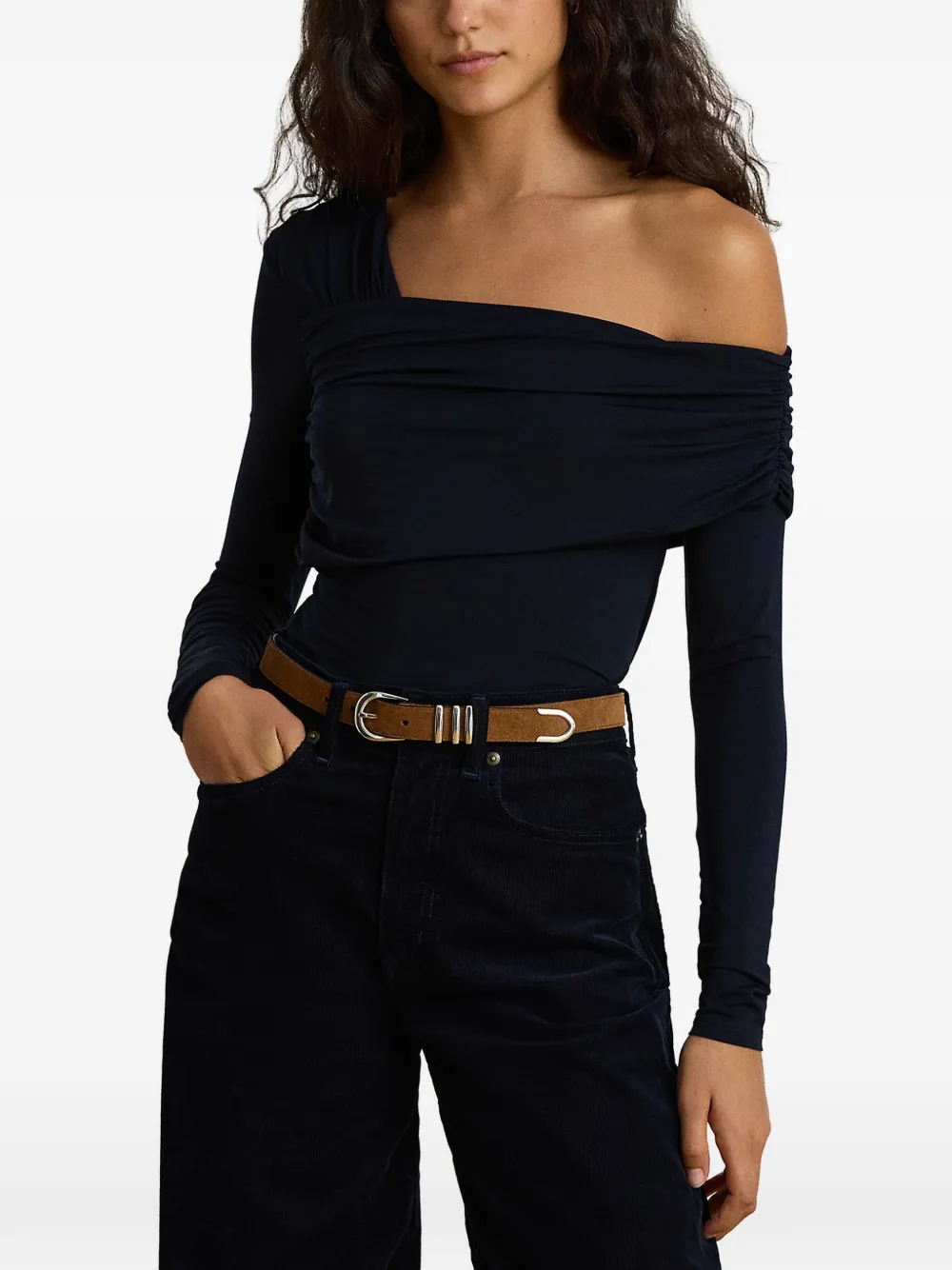 Lauren Ralph Lauren one-shoulder top - Blu