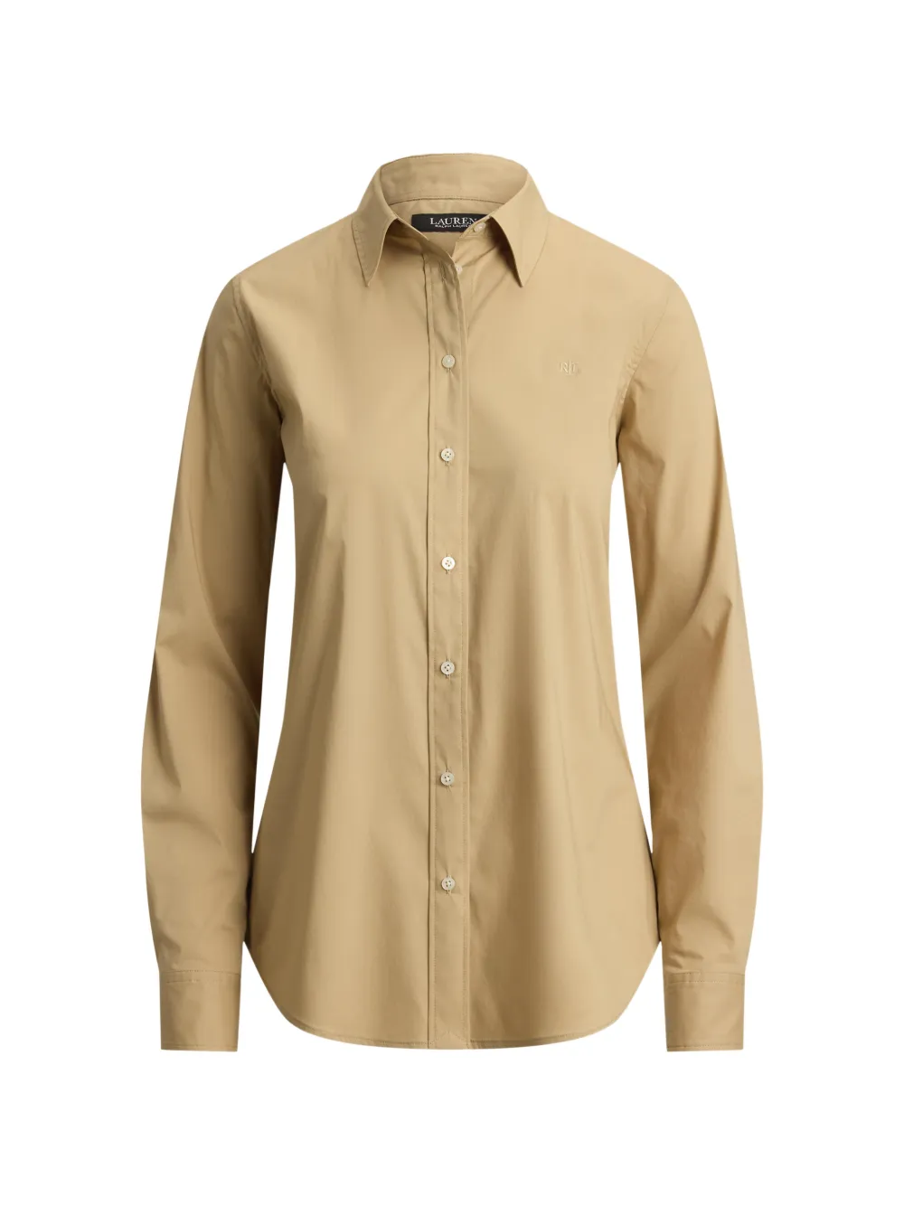 Ralph Lauren Embroidered Logo-plaque Shirt In Brown