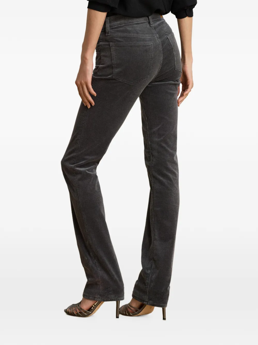 Lauren Ralph Lauren Ribfluwelen straight broek Grijs