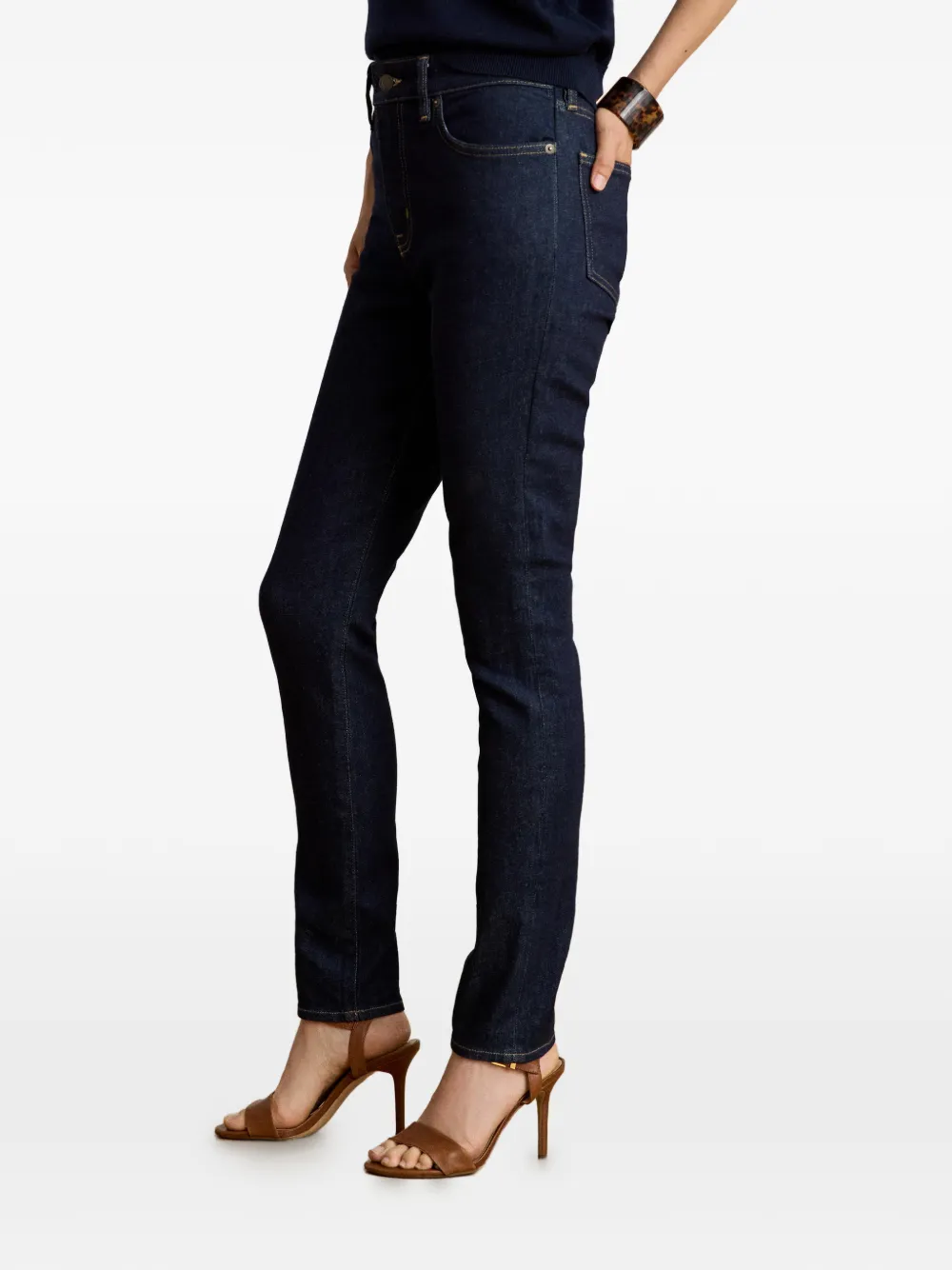 Lauren Ralph Lauren High waist skinny jeans Blauw