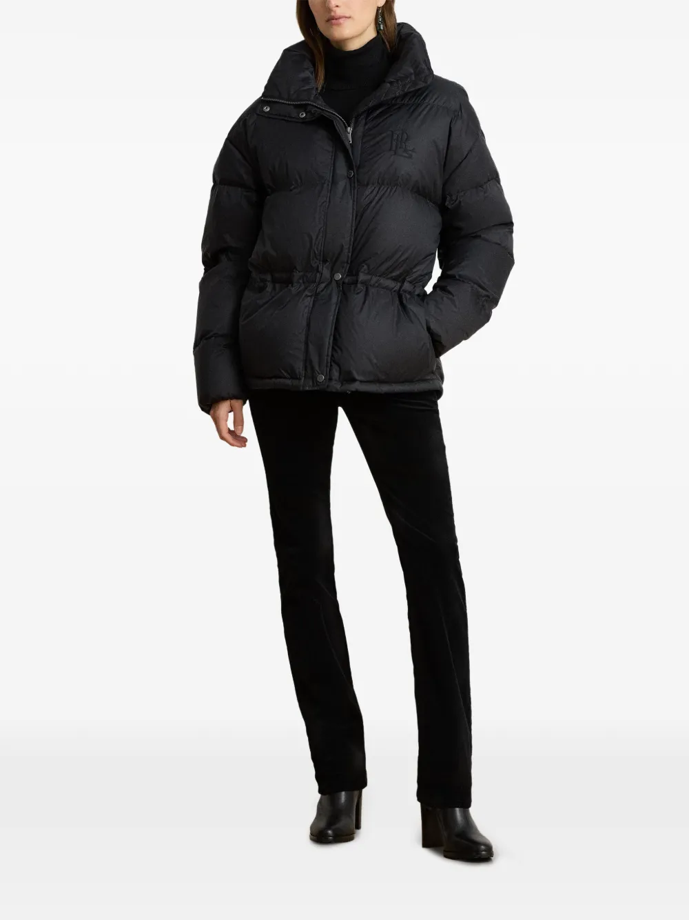 Lauren Ralph Lauren Donsjack met trechterhals Zwart