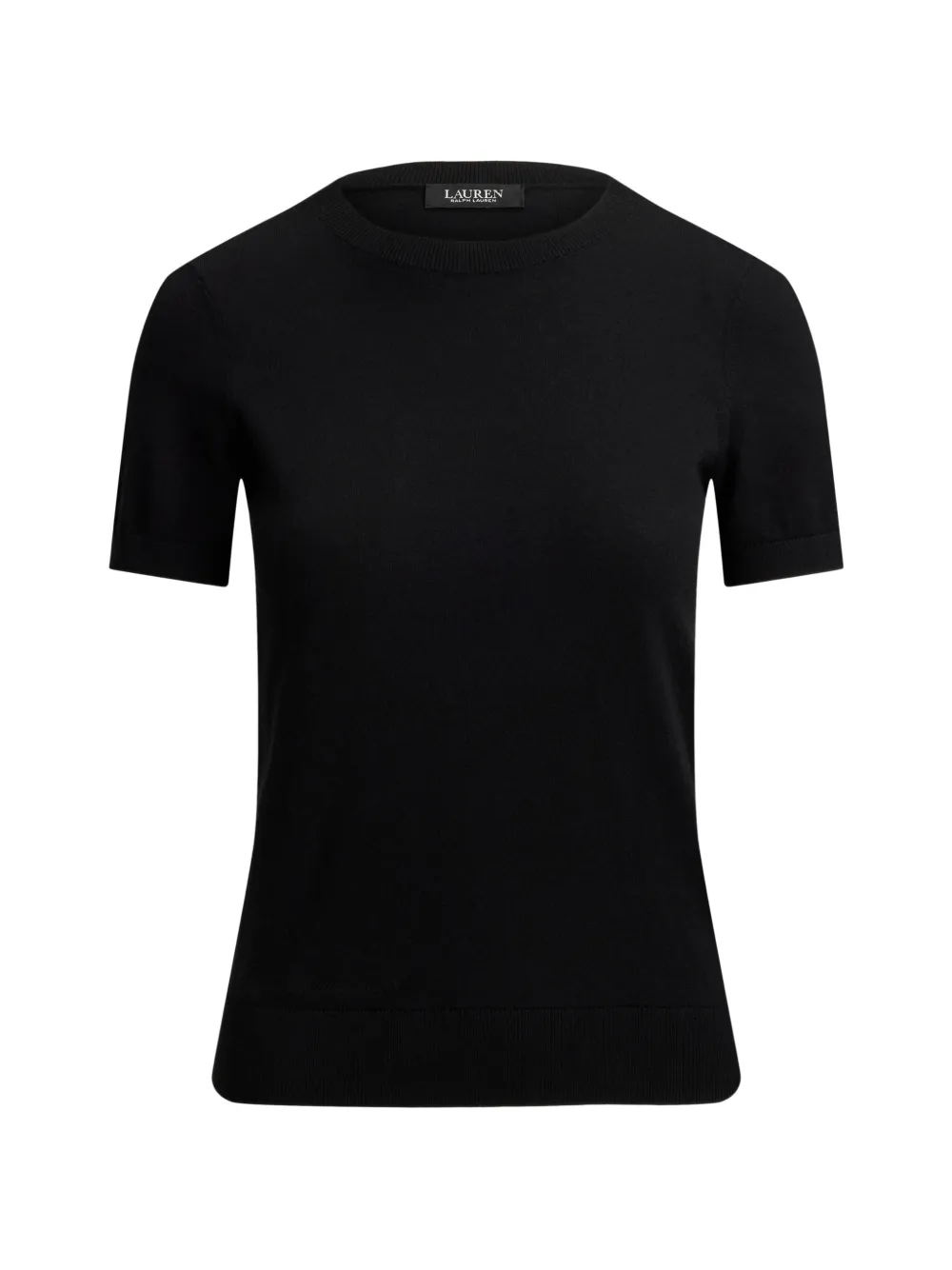 Lauren Ralph Lauren short-sleeve embroidered-logo sweater - Schwarz