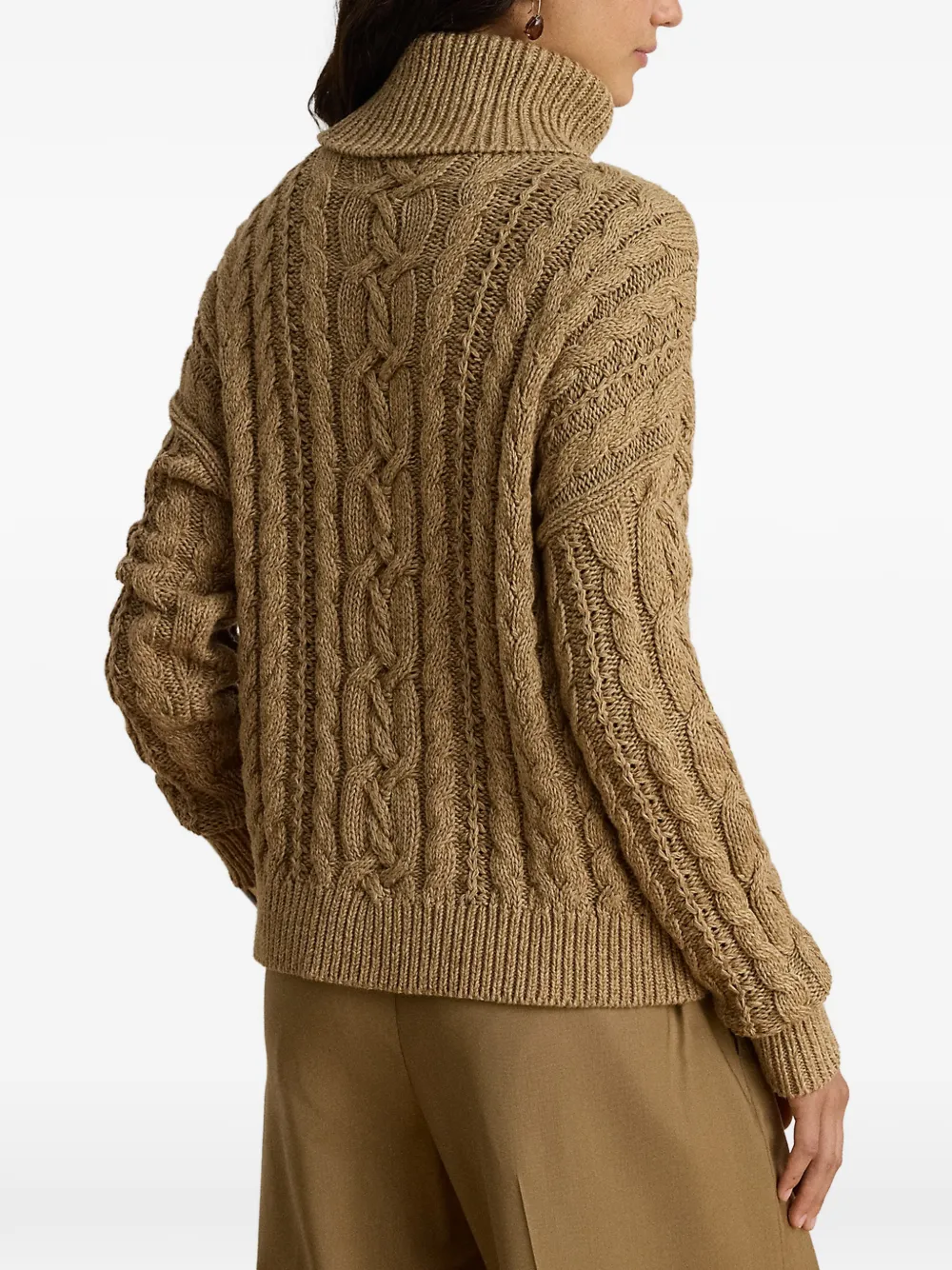 Lauren Ralph Lauren Kabelgebreide coltrui Bruin