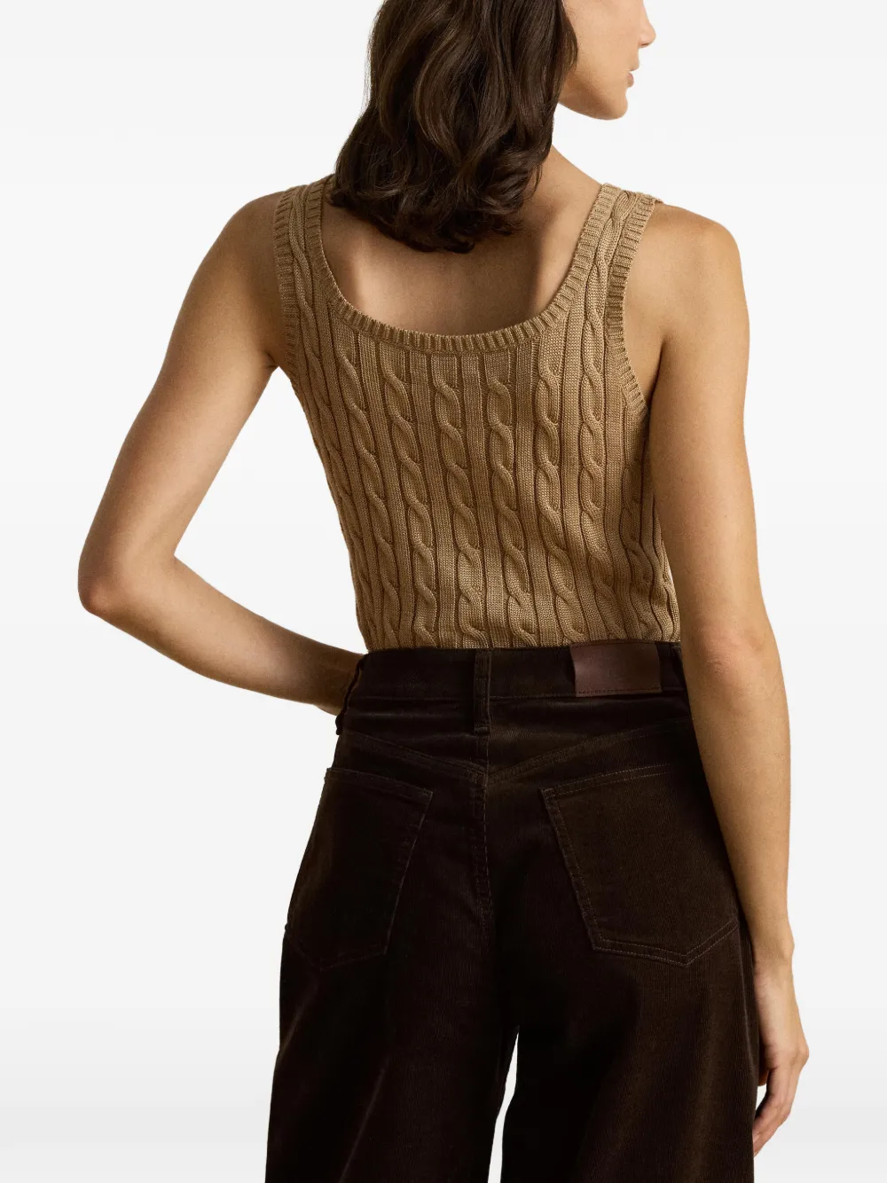 Lauren Ralph Lauren Mouwloze top Bruin