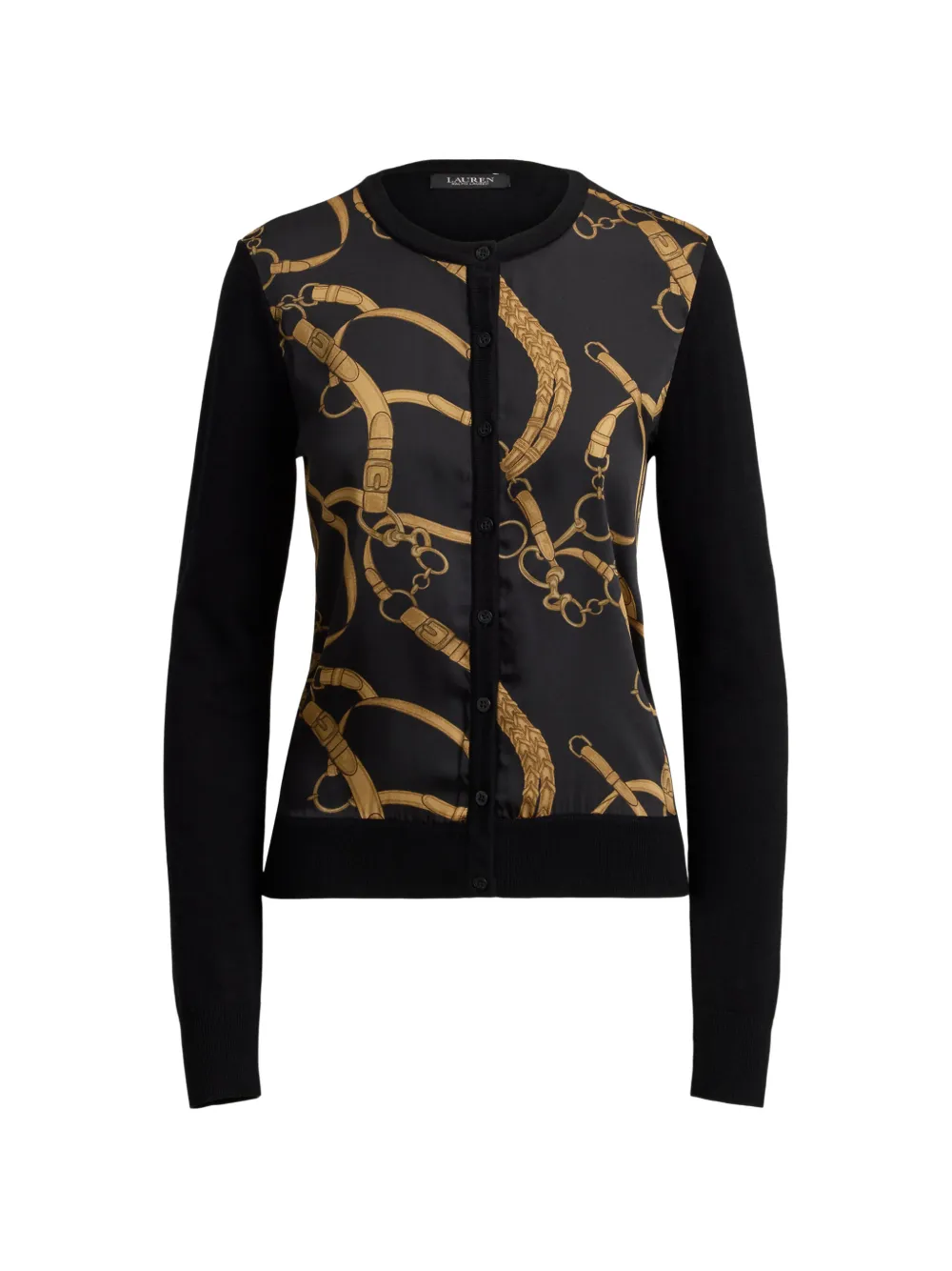 Lauren Ralph Lauren Cardigan con stampa - Nero