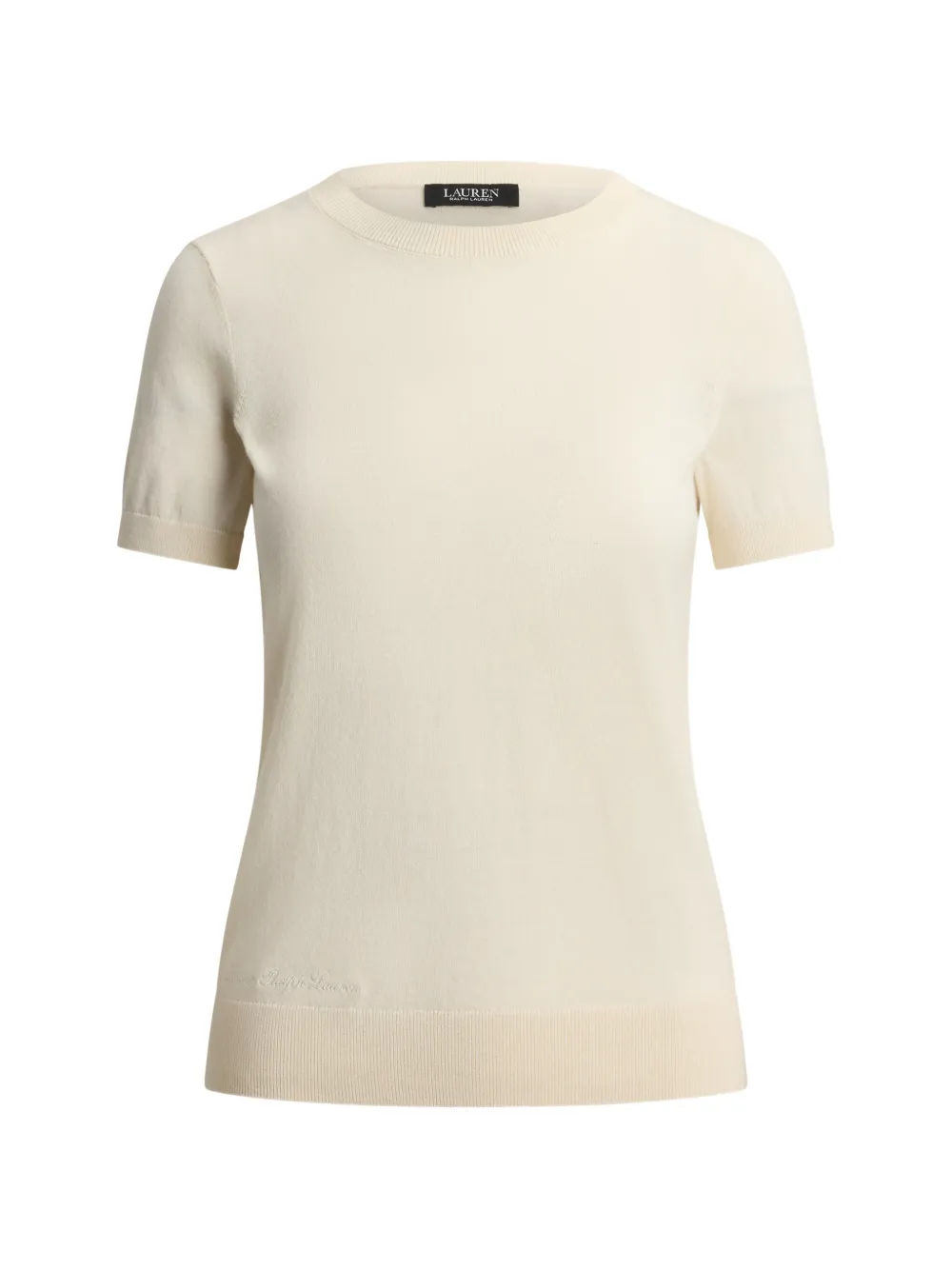 Lauren Ralph Lauren embroidered short-sleeve sweater - Toni neutri