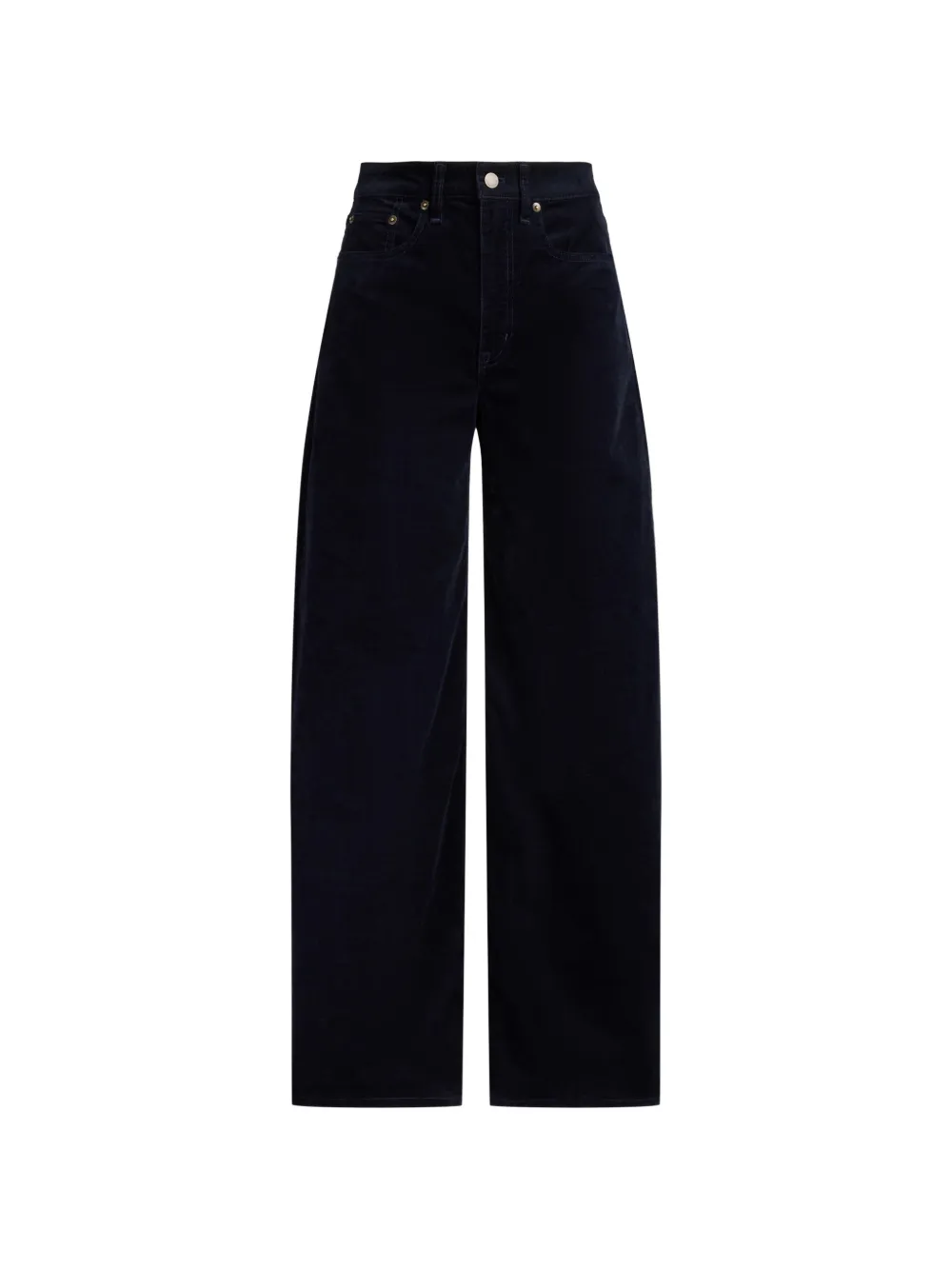 Ralph Lauren Corduroy Wide-leg Trousers In Blue