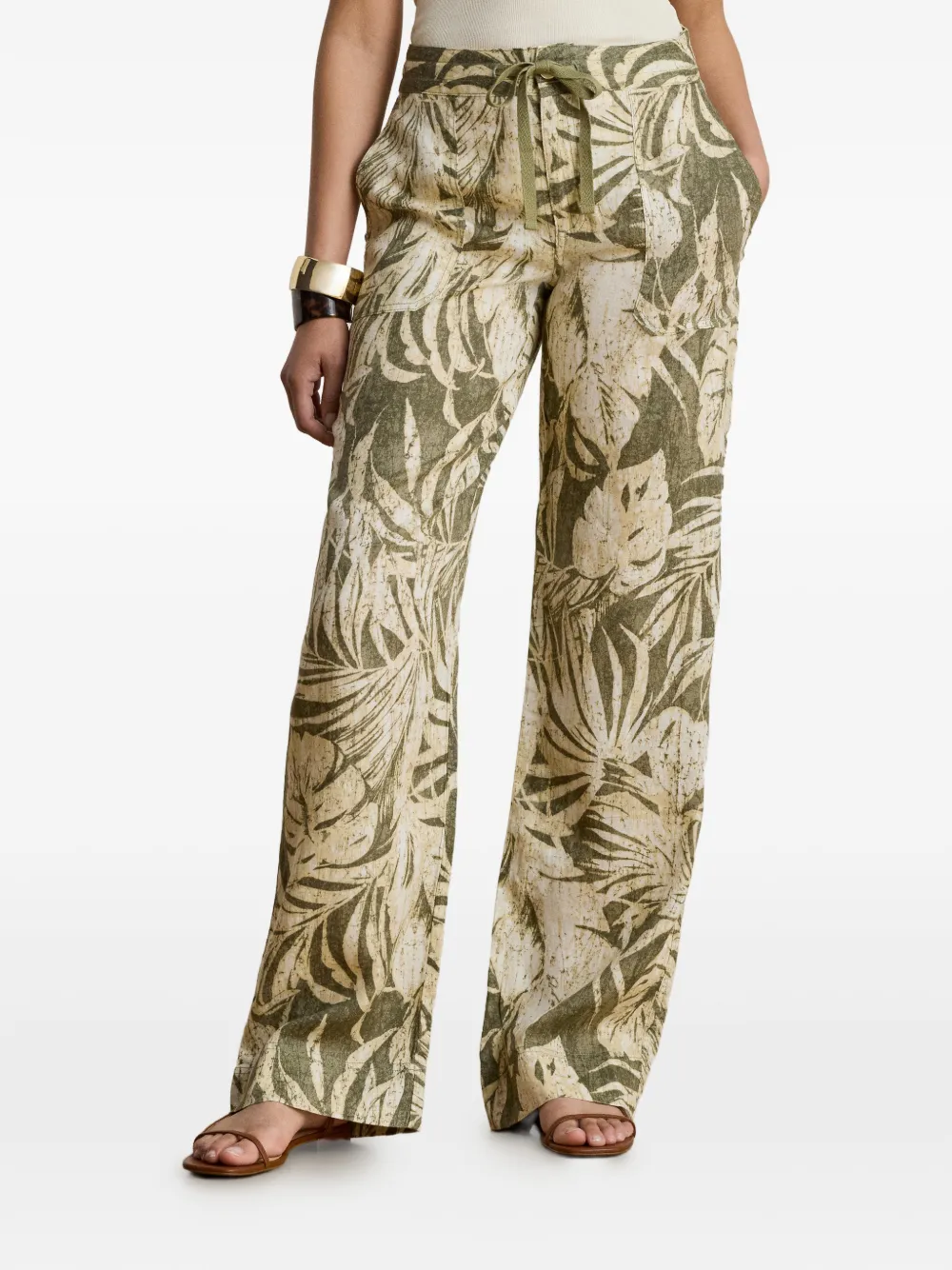 Lauren Ralph Lauren Broek met trekkoord Beige