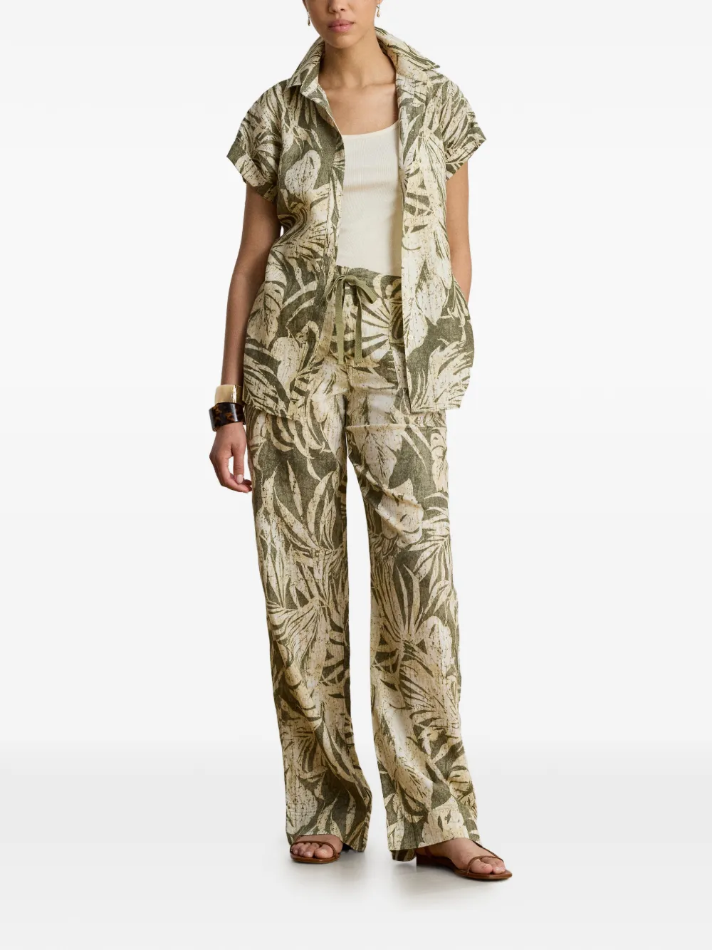 Lauren Ralph Lauren Broek met trekkoord Beige