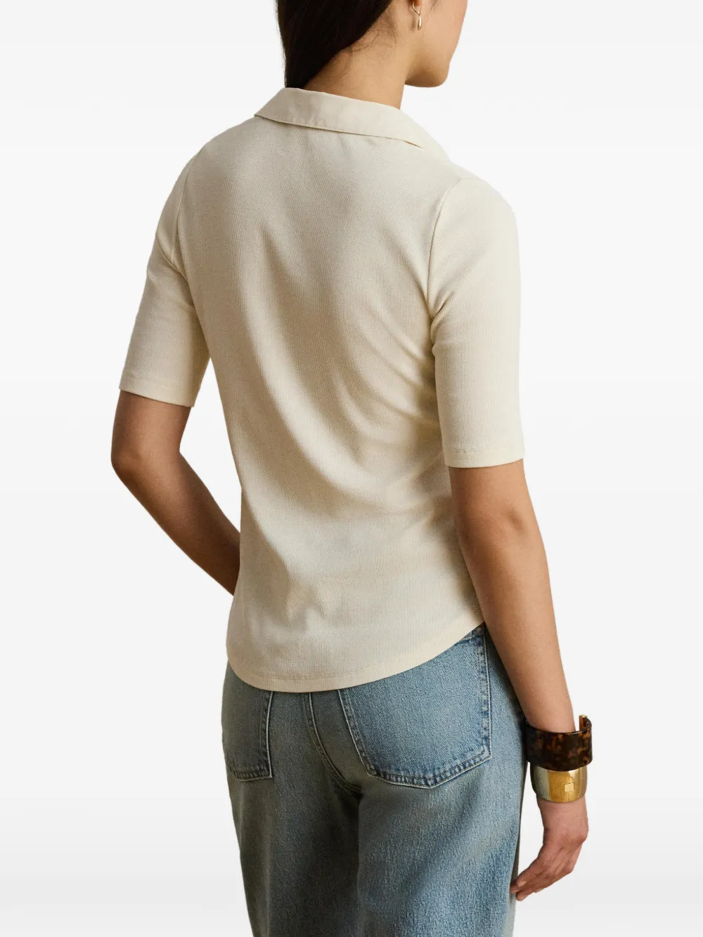Lauren Ralph Lauren Ribgebreide top Beige