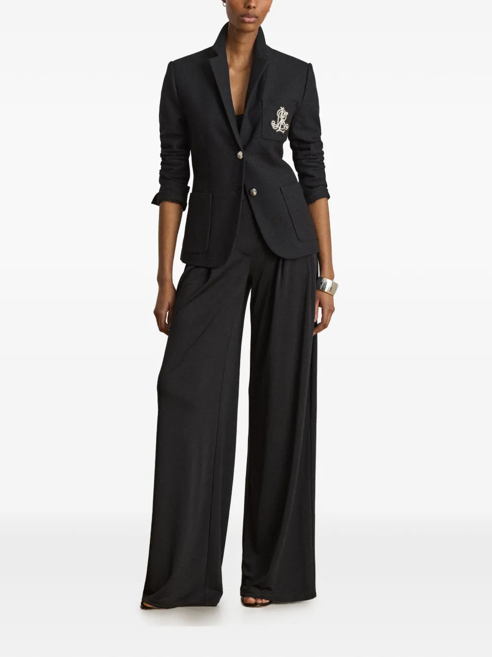 Lauren Ralph Lauren Geplooide broek van stretch-jersey Zwart