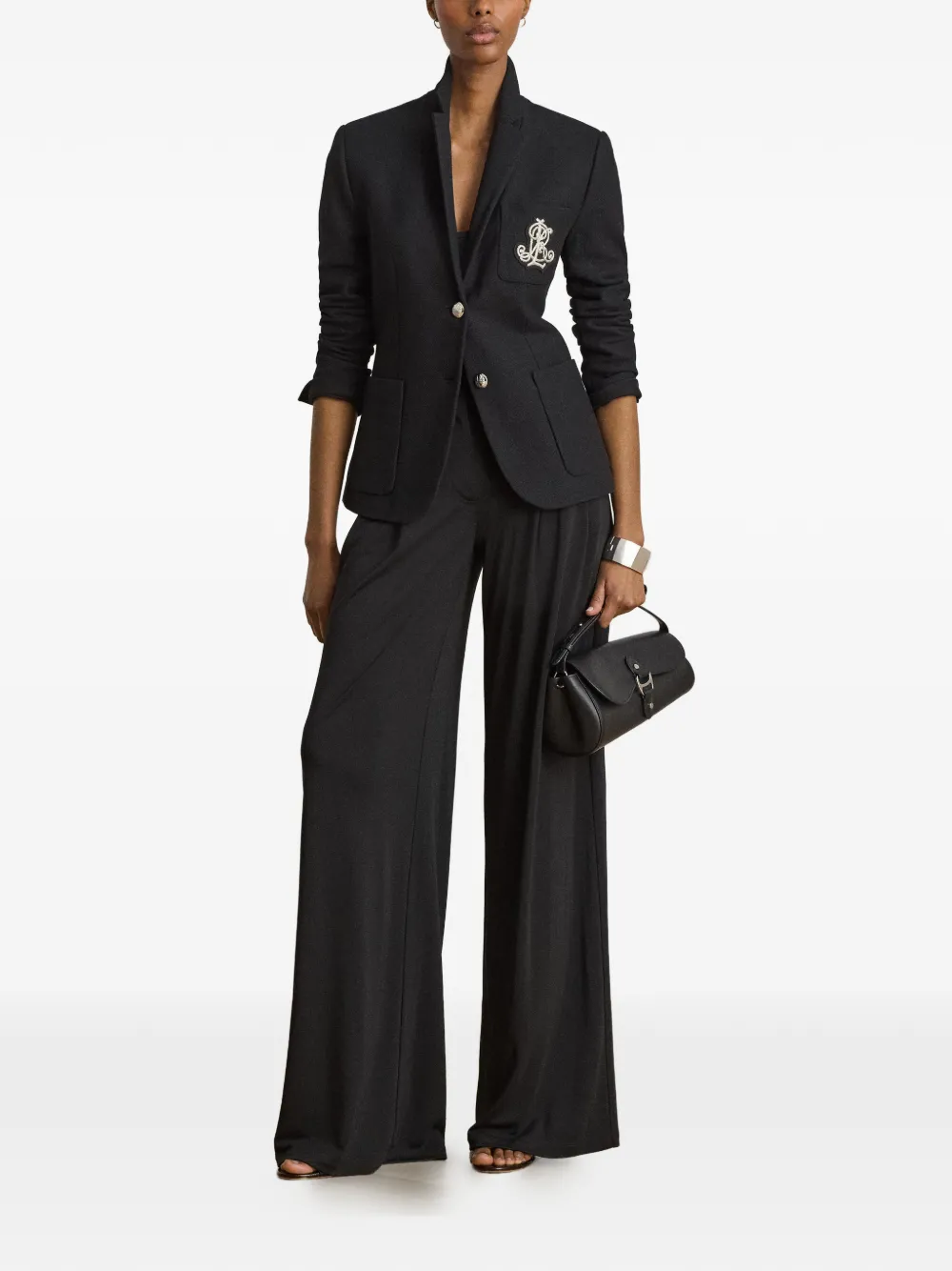 Lauren Ralph Lauren Geplooide broek van stretch-jersey Zwart