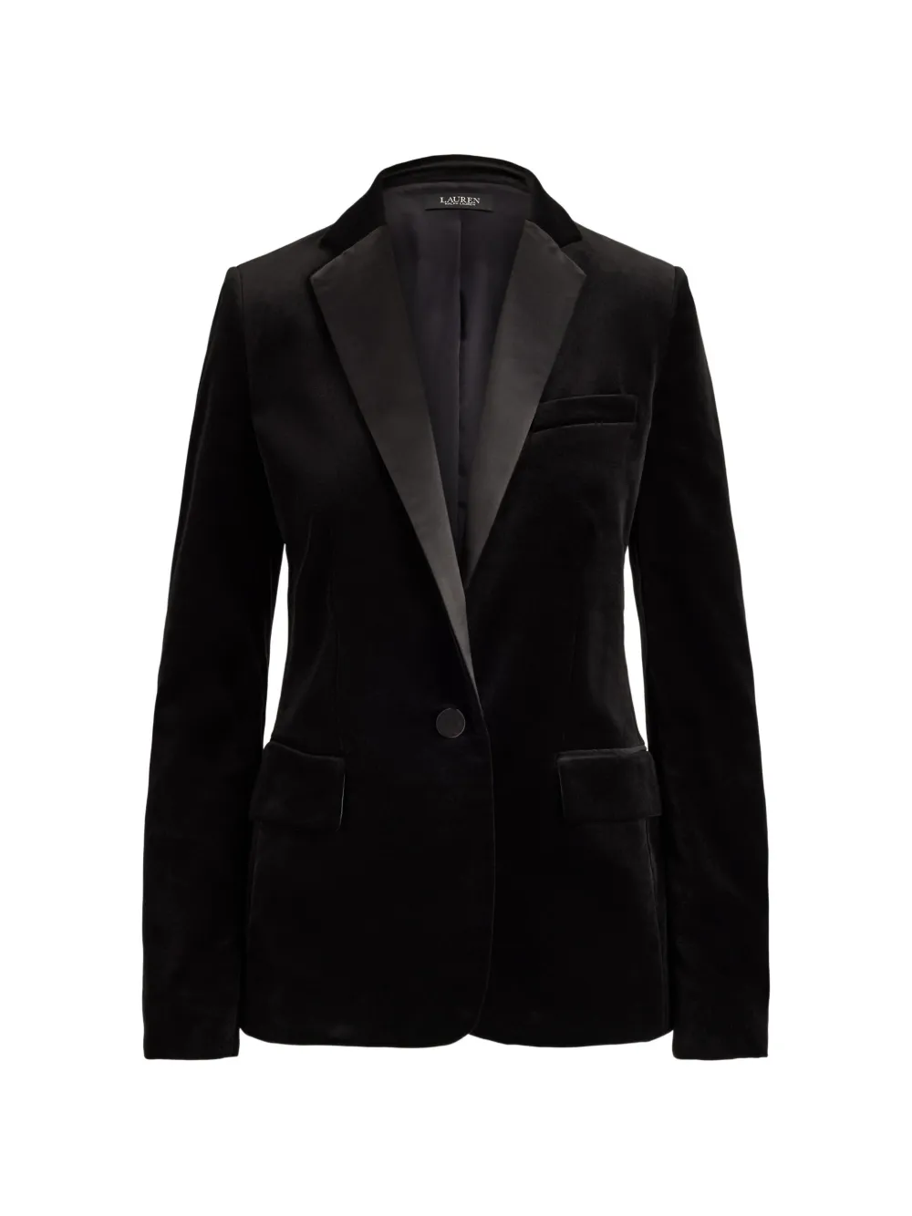 Lauren Ralph Lauren Blazer monopetto in velluto - Nero