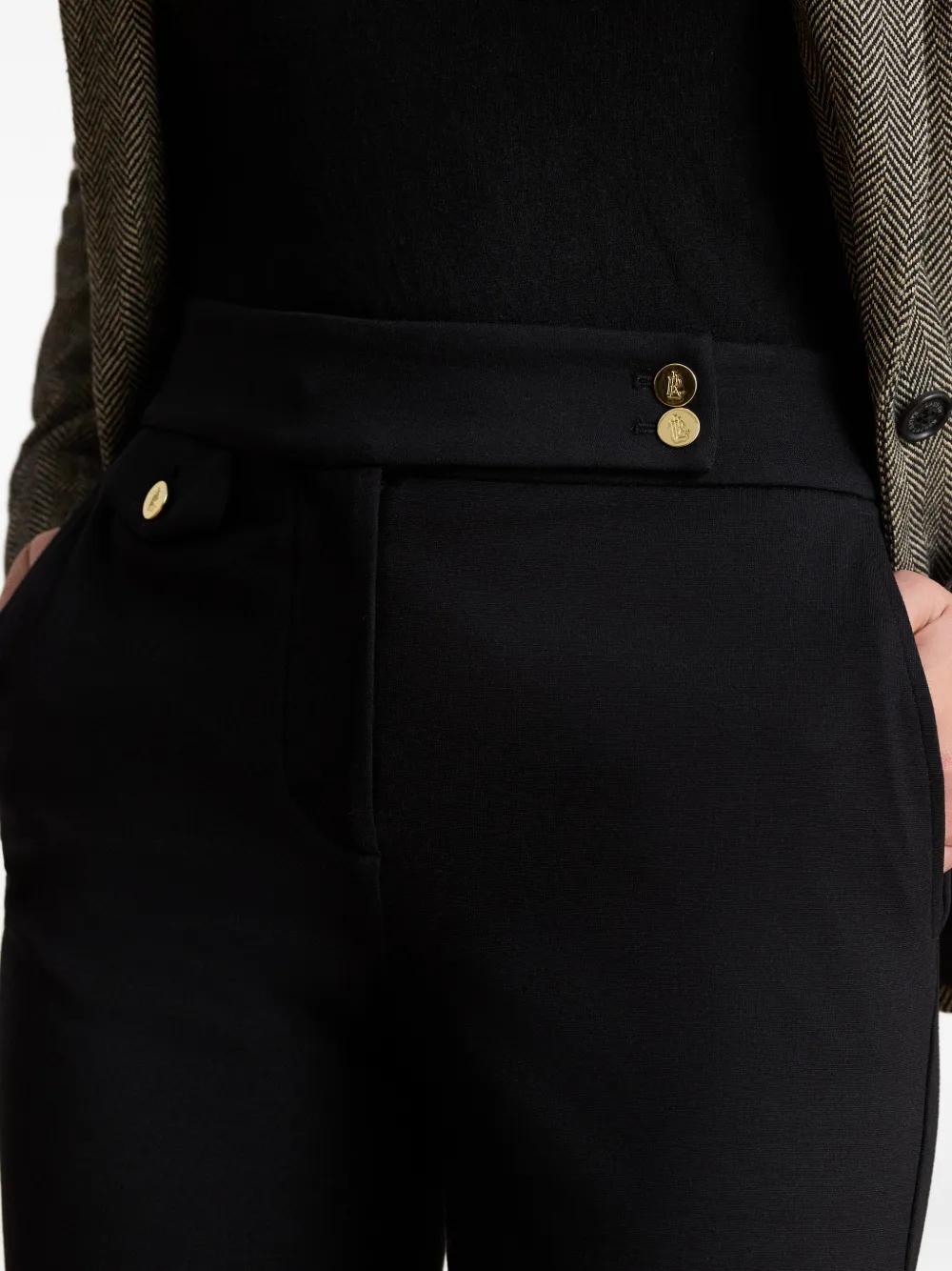 Lauren Ralph Lauren Broek met knoop-detail Zwart