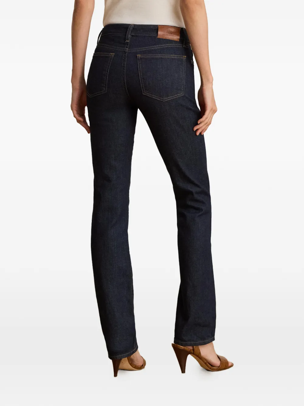 Lauren Ralph Lauren High-waist straight jeans Blauw