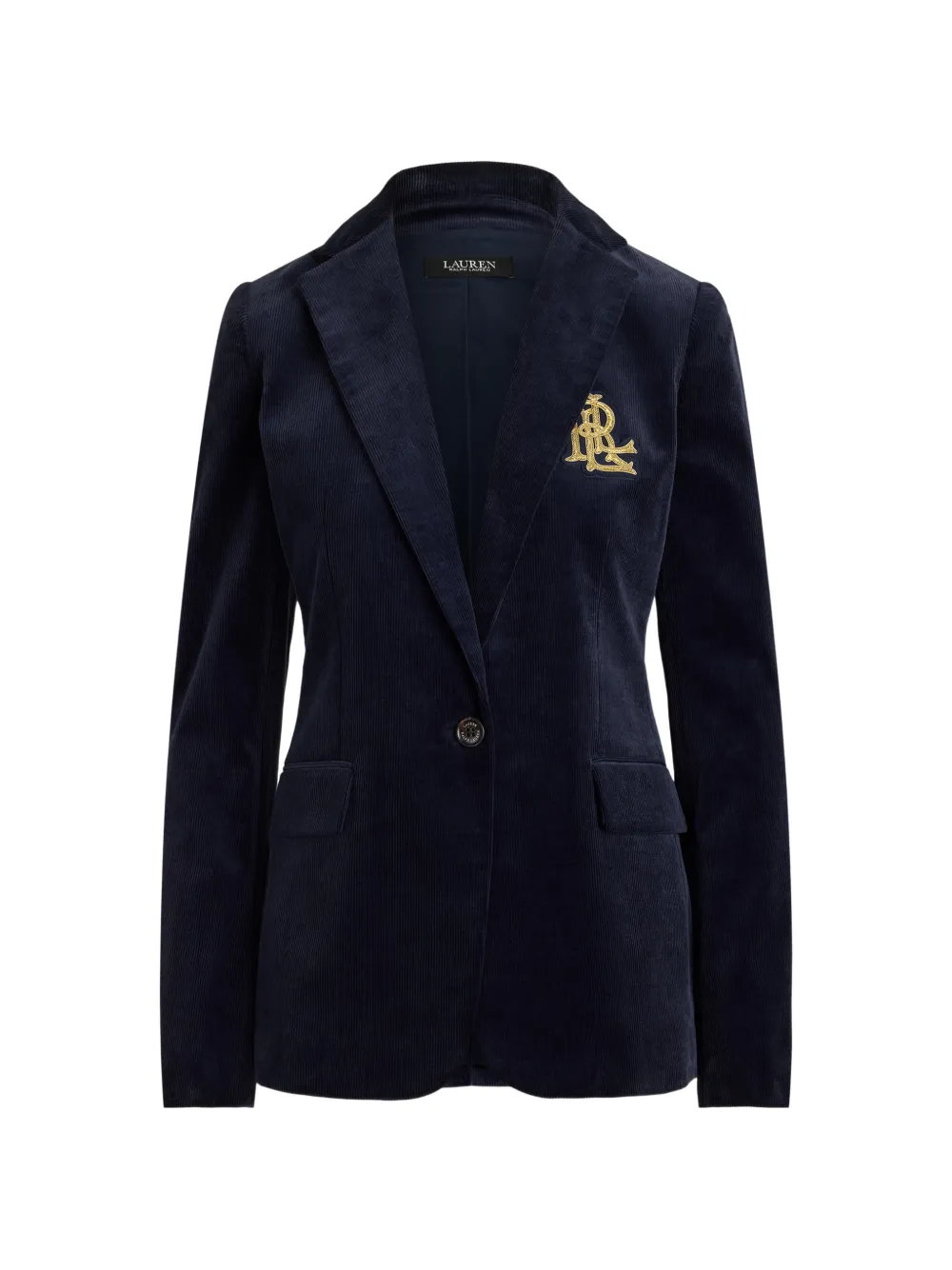 Lauren Ralph Lauren Cordblazer mit Bullion-Patch - Blau