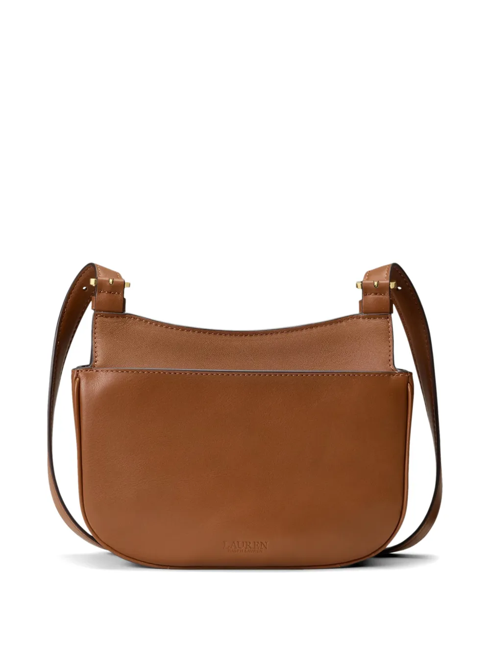Lauren Ralph Lauren Marcy leren crossbodytas Bruin