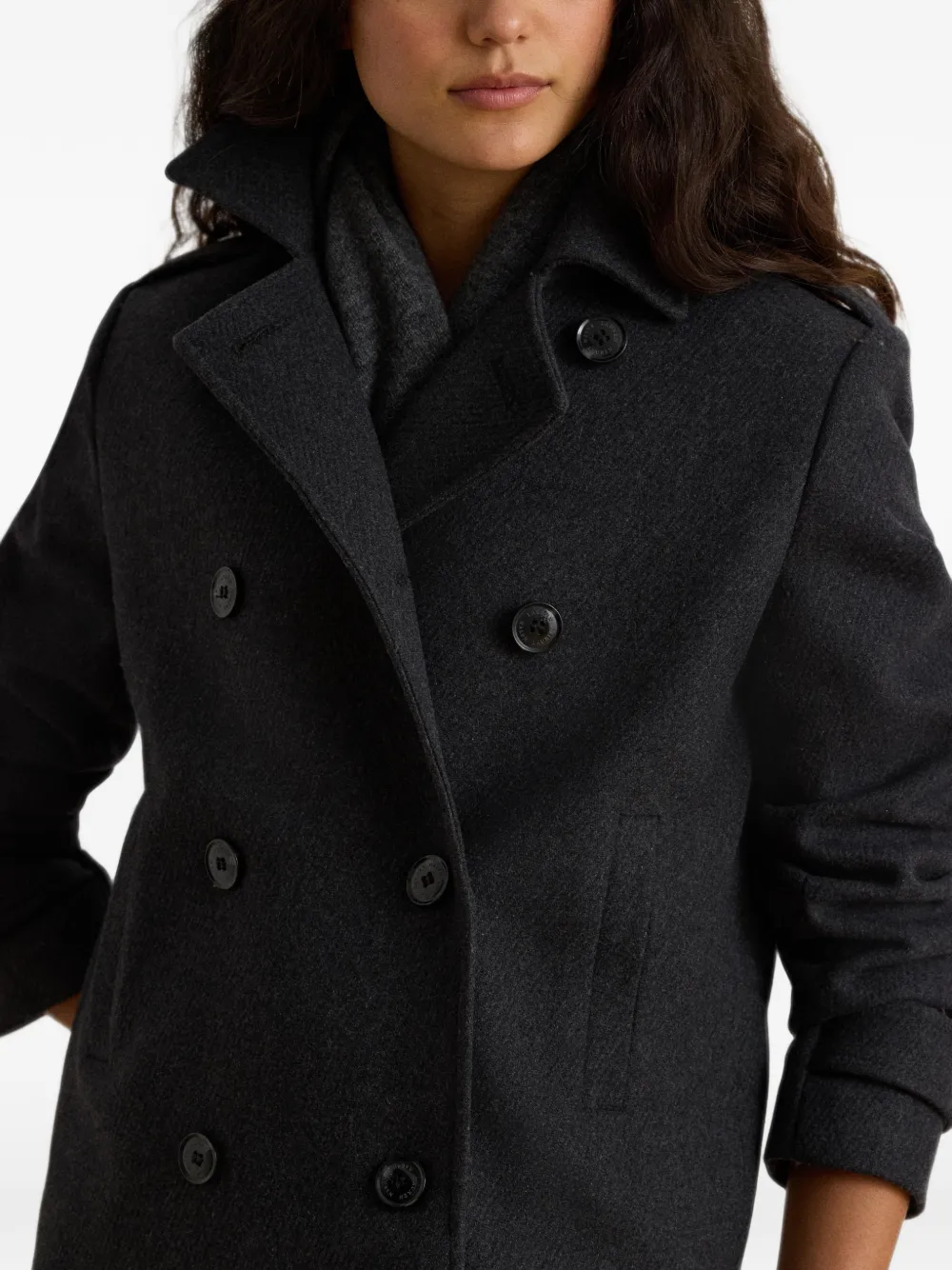 Lauren Ralph Lauren Korte jas met dubbele knopenrij Grijs