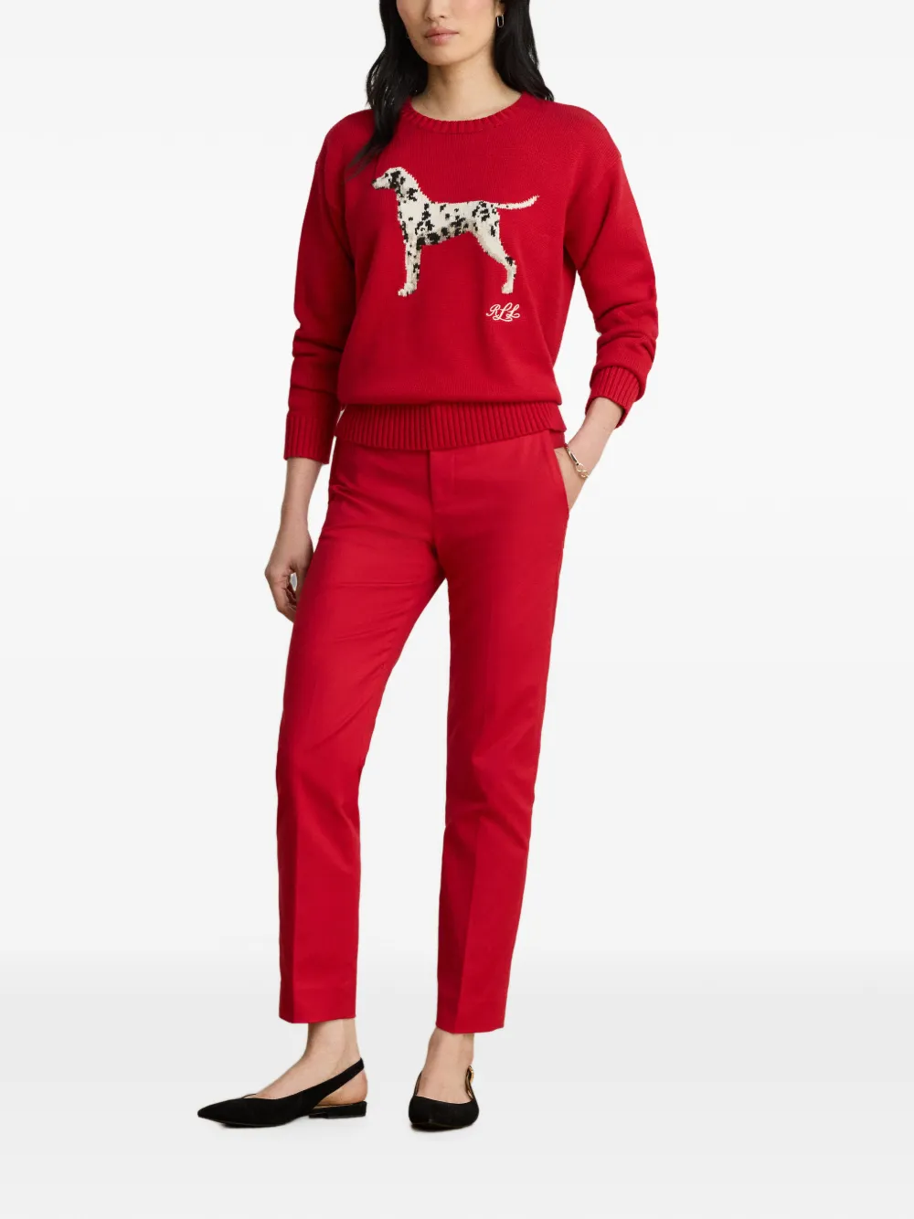 Lauren Ralph Lauren Straight broek Rood