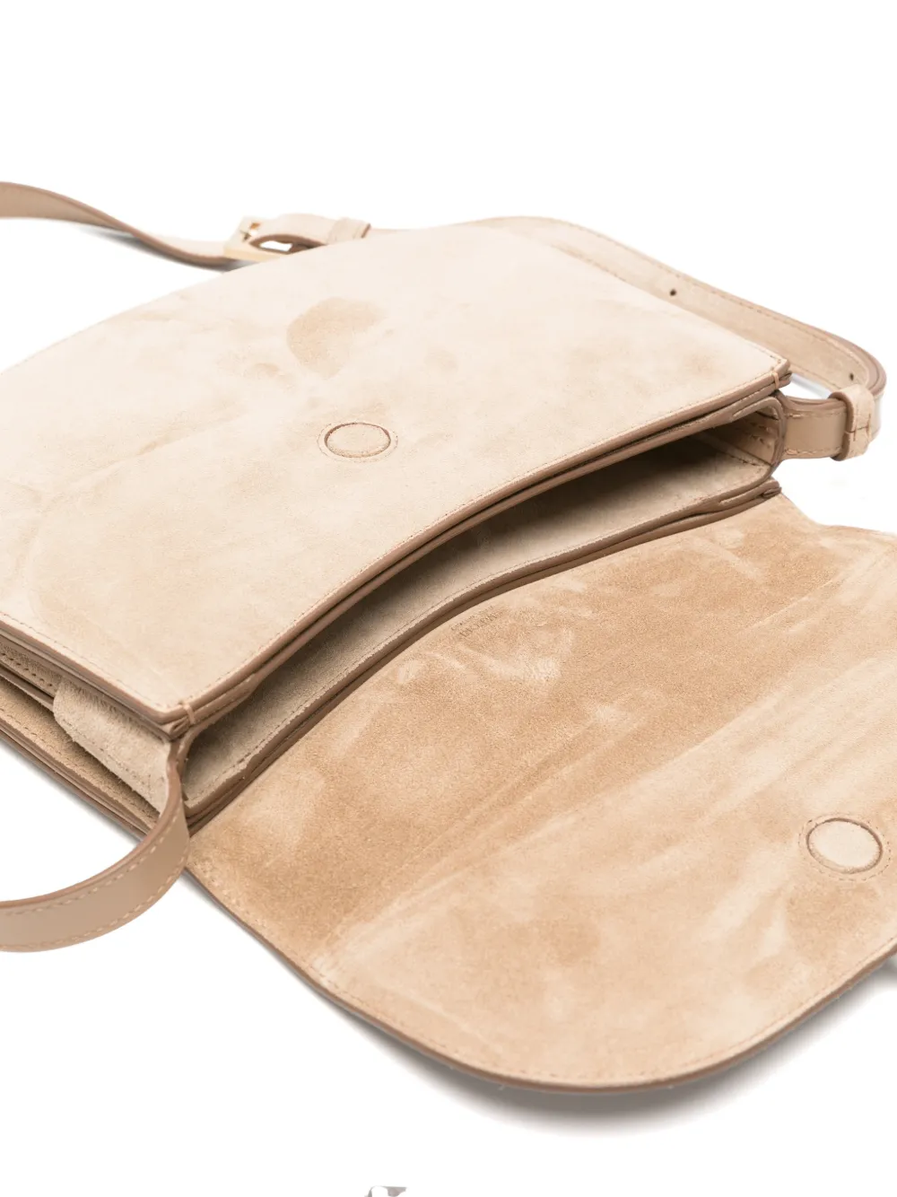 TOM FORD Kleine Kara suède crossbodytas met T-bar Beige