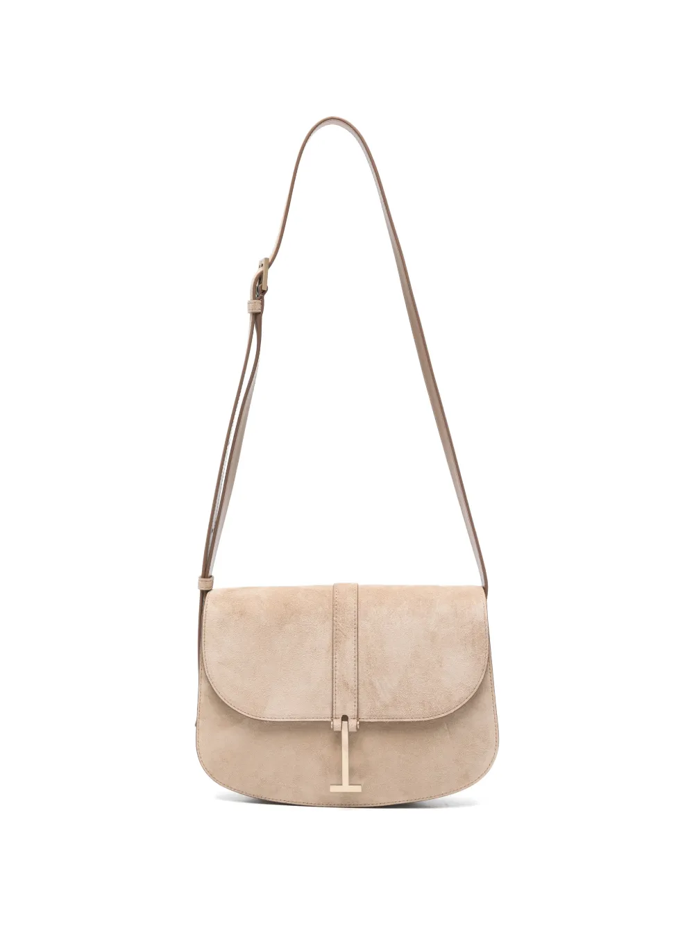 TOM FORD small Kara T-bar suede crossbody bag - Toni neutri