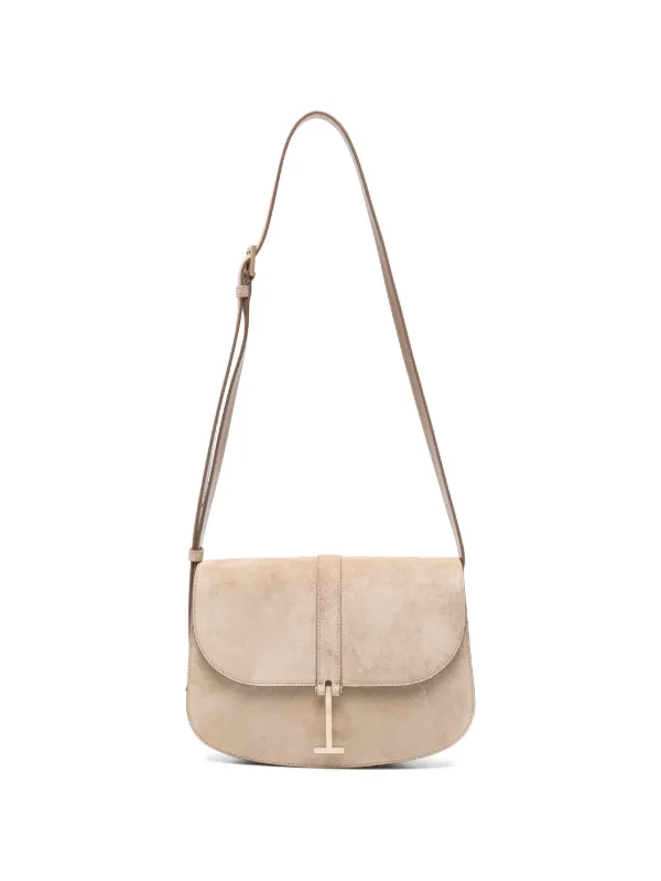 Tom Ford Suede Leather Kara Small Crossbody Bag in Neutrals