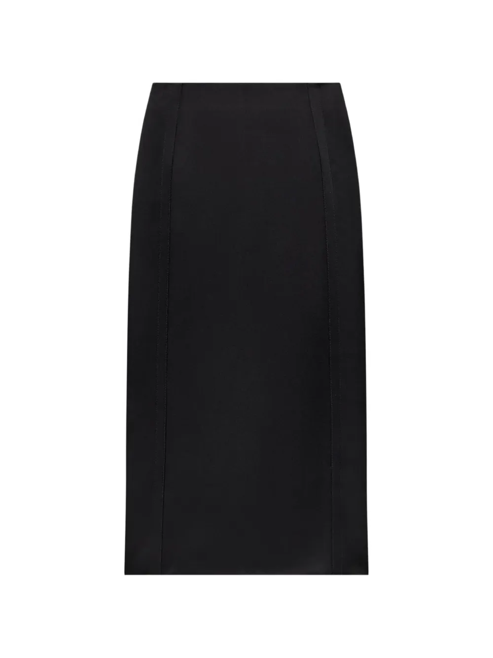Another Tomorrow topstitched Architectural skirt - Schwarz