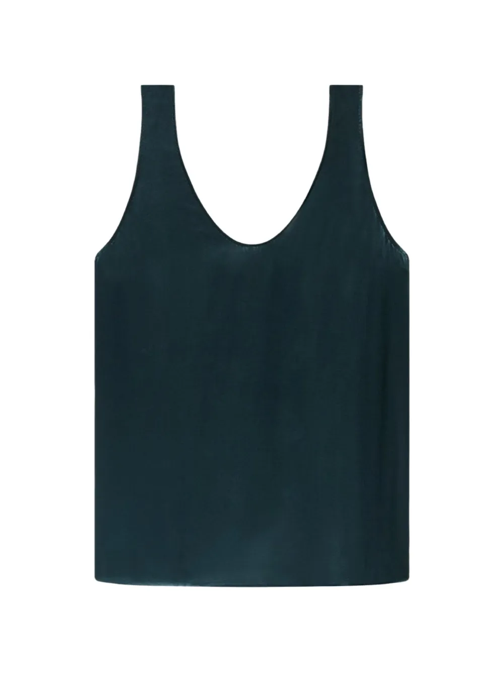 Another Tomorrow tank satin cocoon blouse - Verde