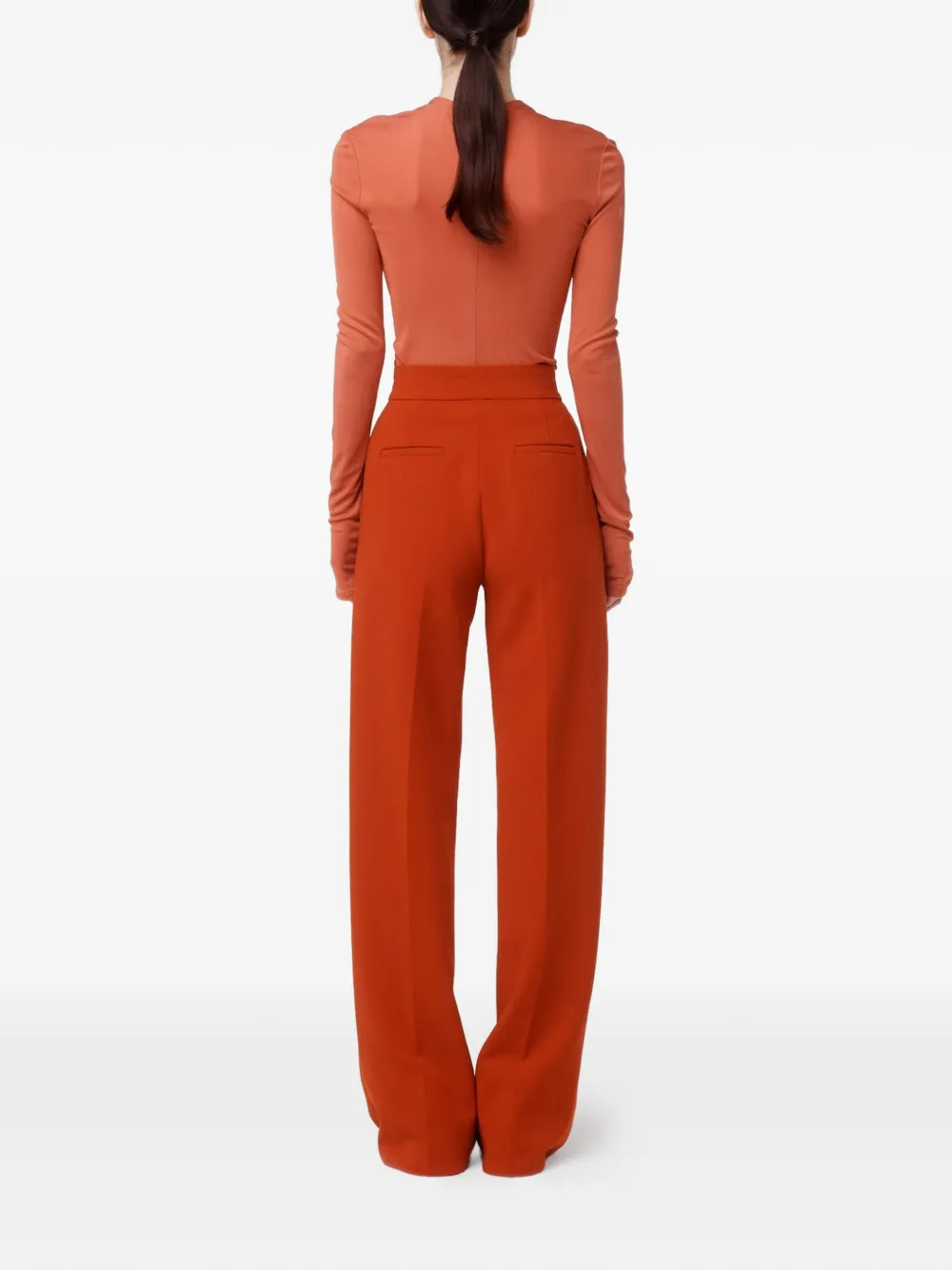 Another Tomorrow T-shirt met lange mouwen Oranje