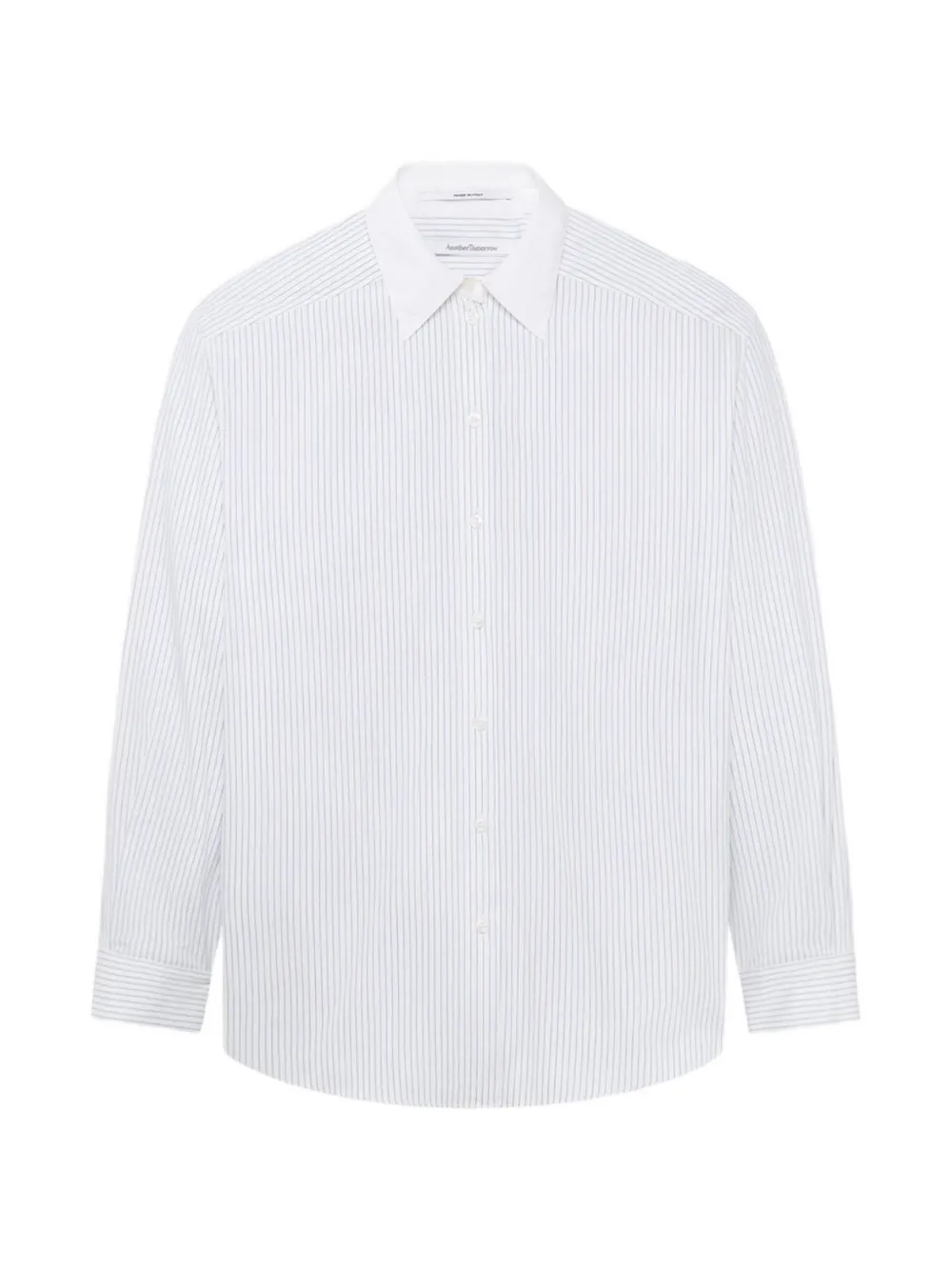 Another Tomorrow pleated-back striped shirt - Bianco