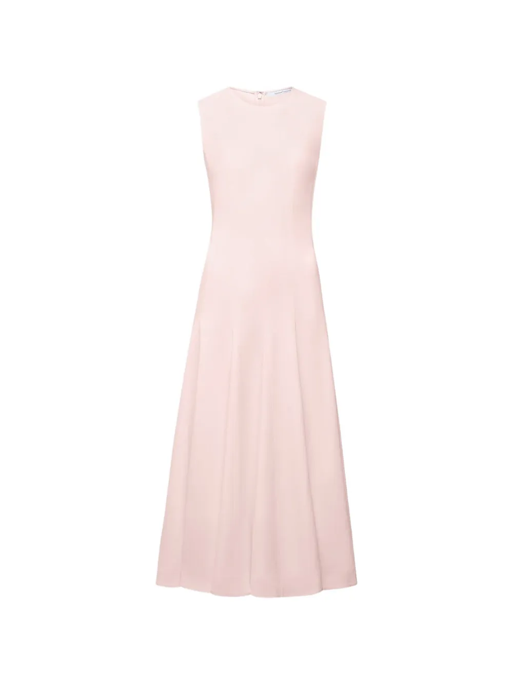 Another Tomorrow Midi Panelled Flared Dress In Black