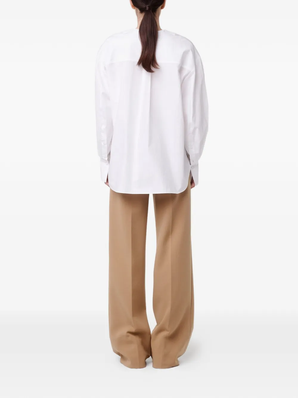 Another Tomorrow Blouse met rits Wit
