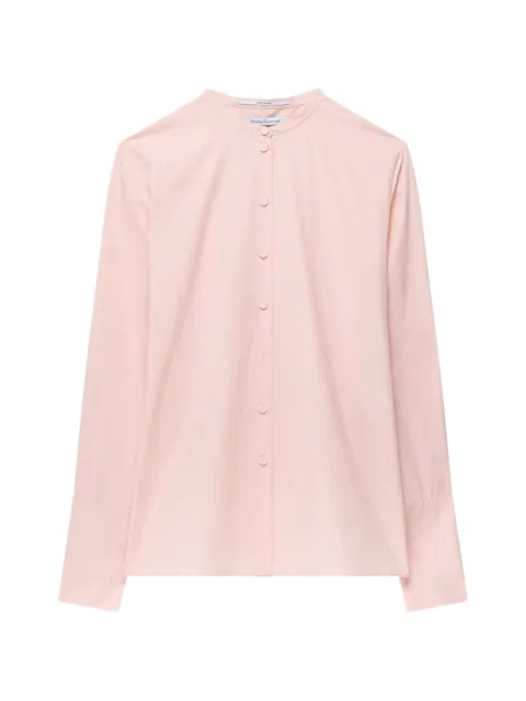 Another Tomorrow blusa con cuello mao