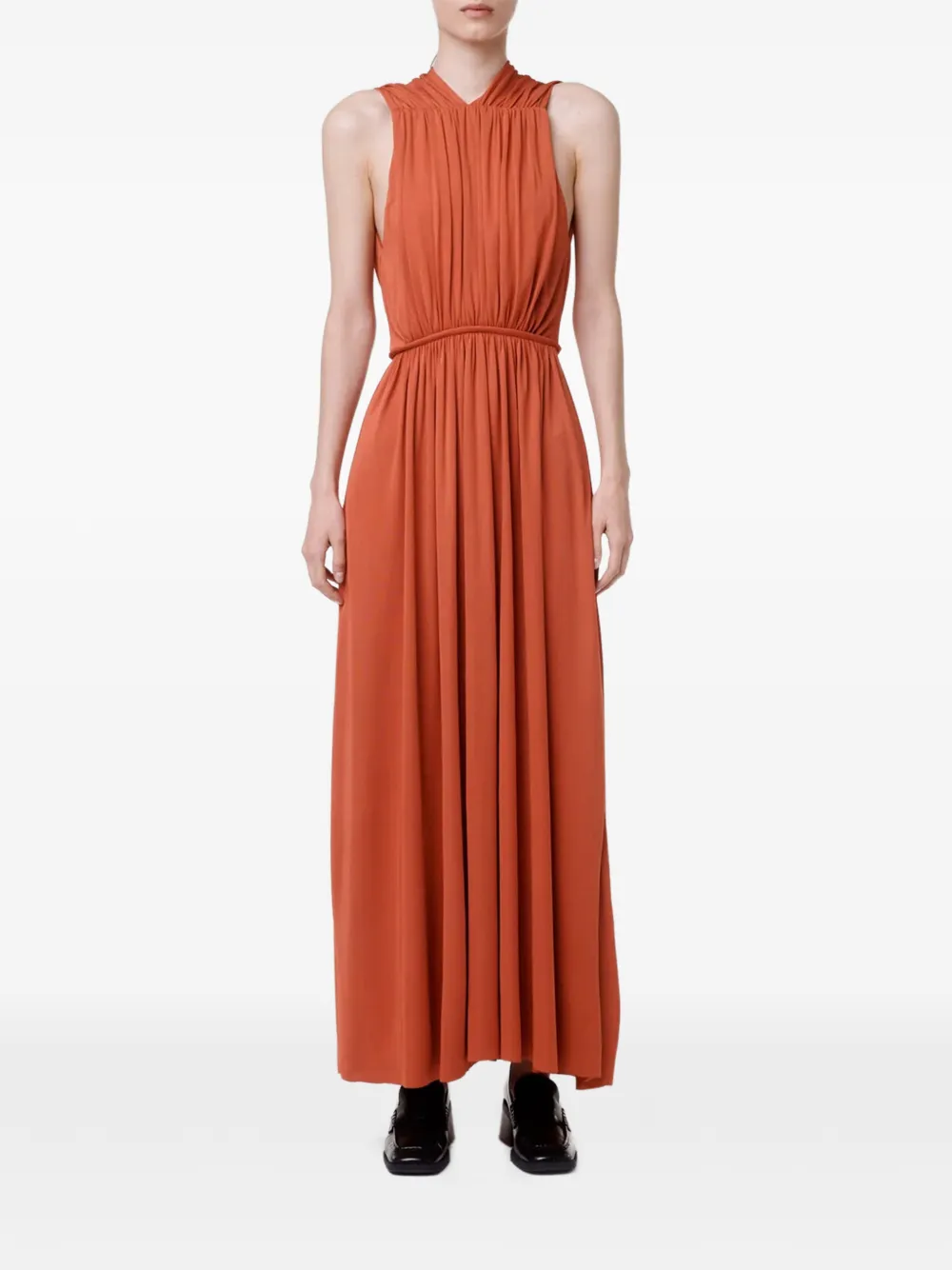 Another Tomorrow Jurk met uitgesneden details Oranje