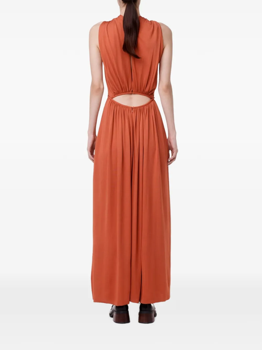 Another Tomorrow Jurk met uitgesneden details Oranje