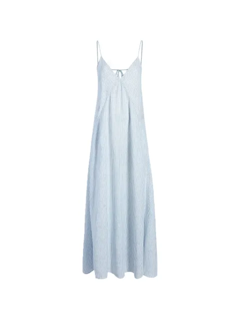Another Tomorrow striped seamed slip dress