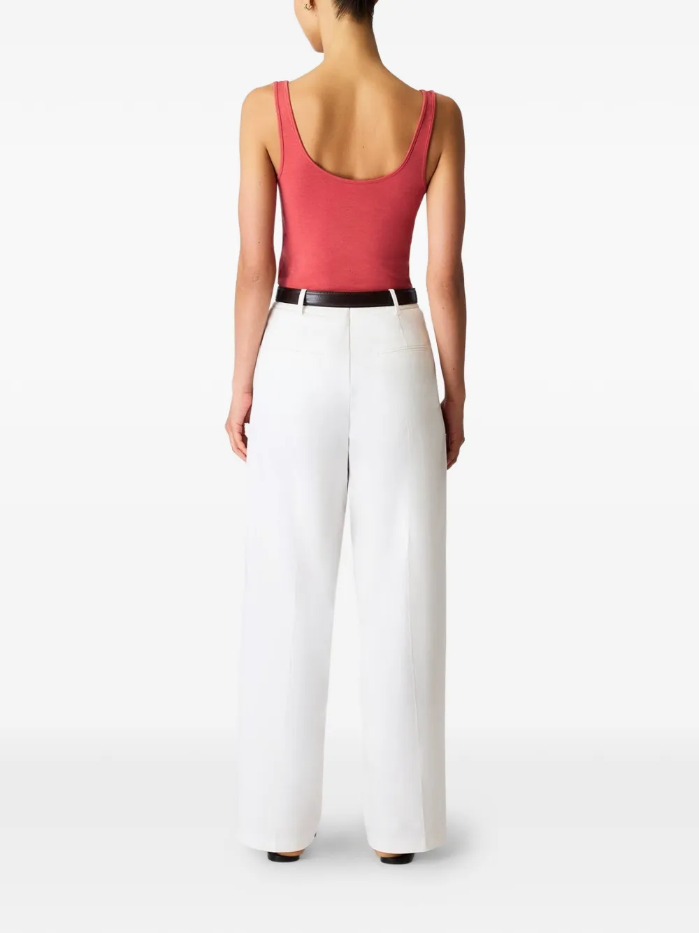 Another Tomorrow Tanktop met U-hals Roze