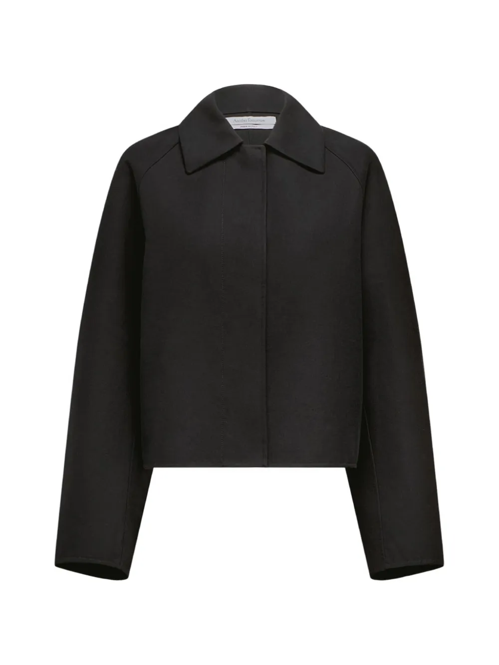 Another Tomorrow raglan-sleeve back-flap jacket - Nero