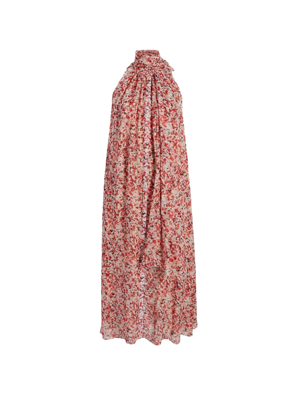 Another Tomorrow silk-chiffon scarf midi dress