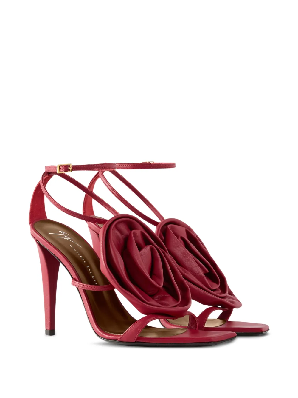 Giuseppe Zanotti Cursed Flower sandals 105 Rood