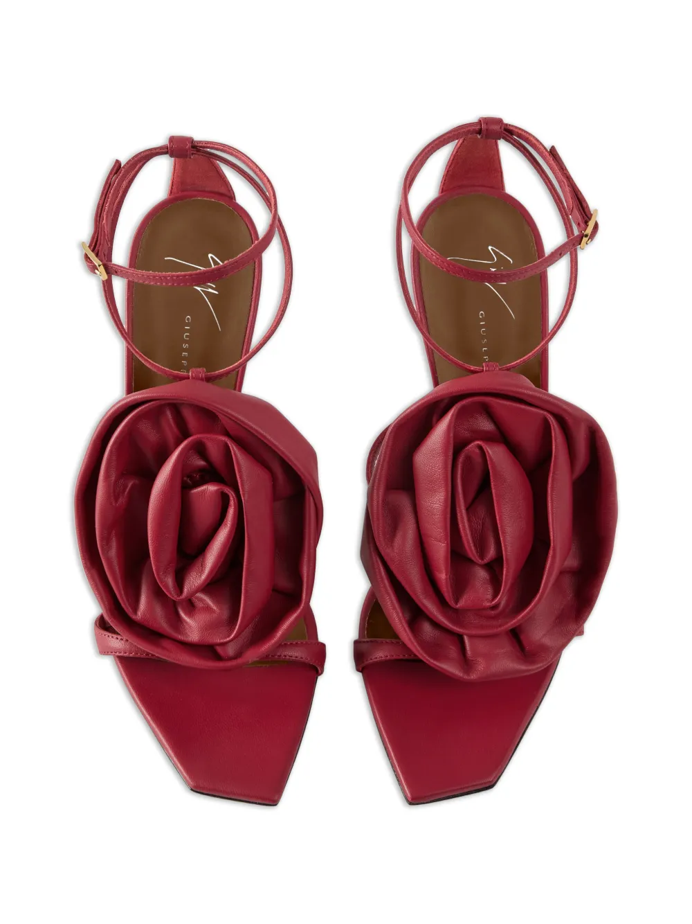 Giuseppe Zanotti Cursed Flower sandals 105 Rood
