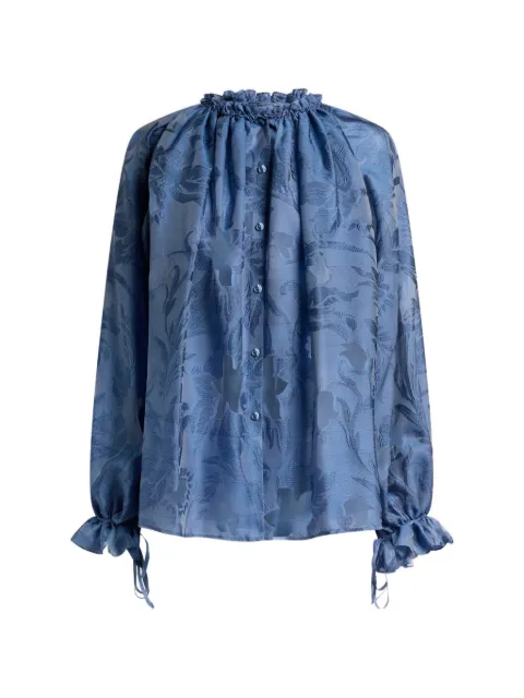 ETRO silk jacquard shirt with fil coupé floral motif