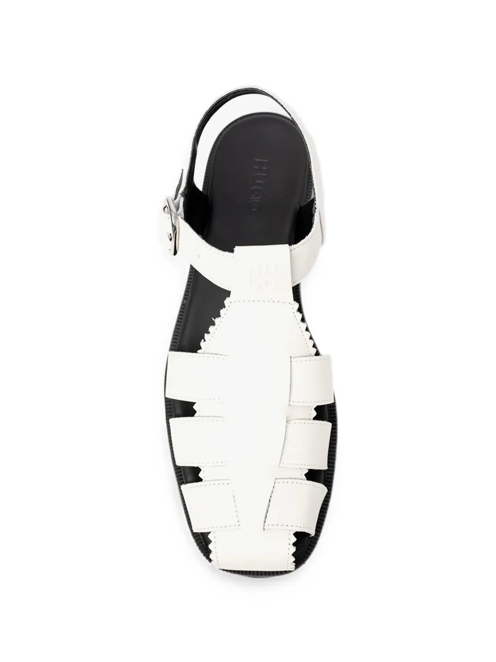 HUGO Gekooide sandalen met gesp Wit