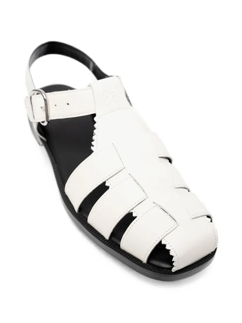 HUGO Gekooide sandalen met gesp Wit
