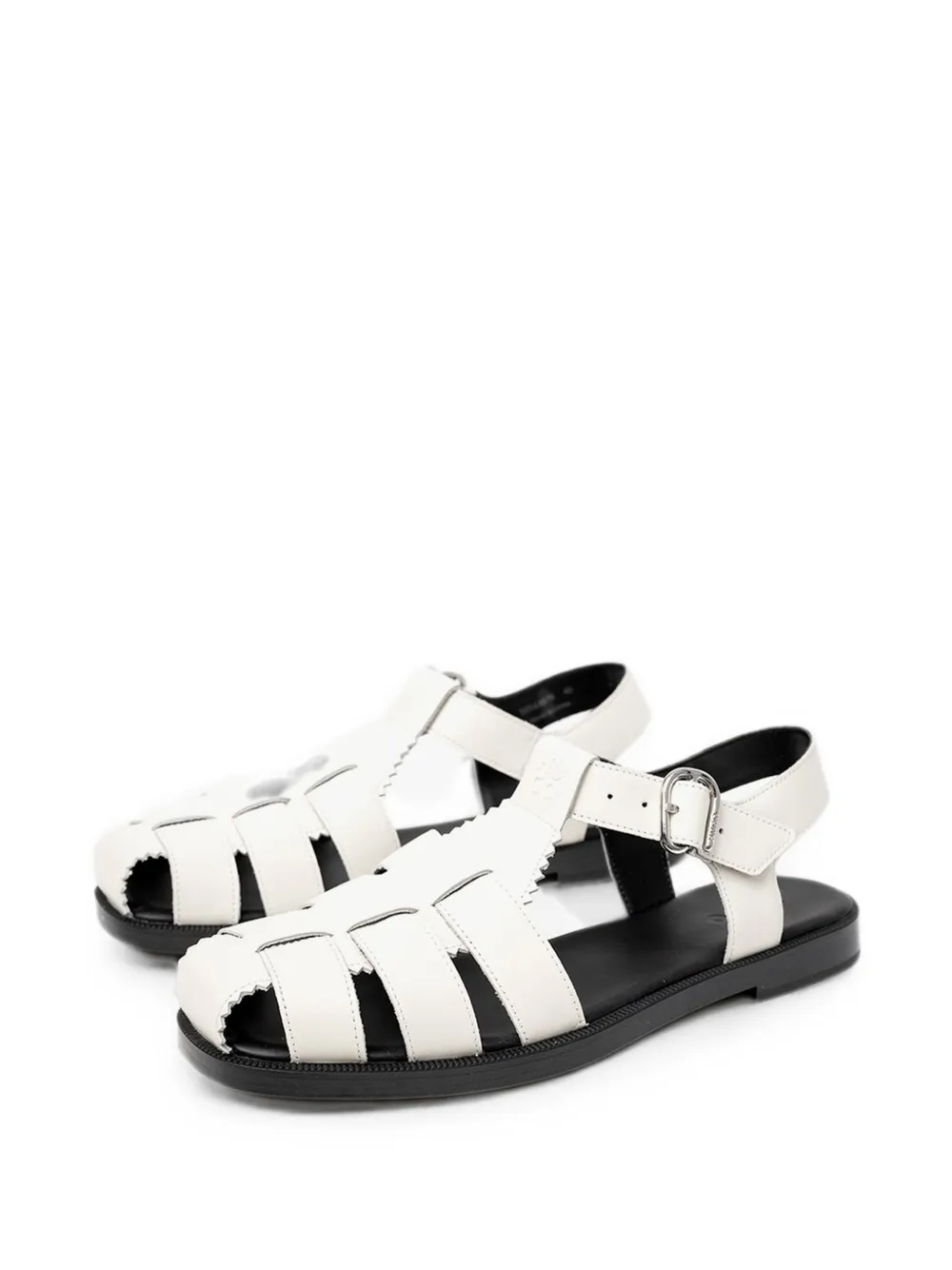 HUGO Gekooide sandalen met gesp Wit