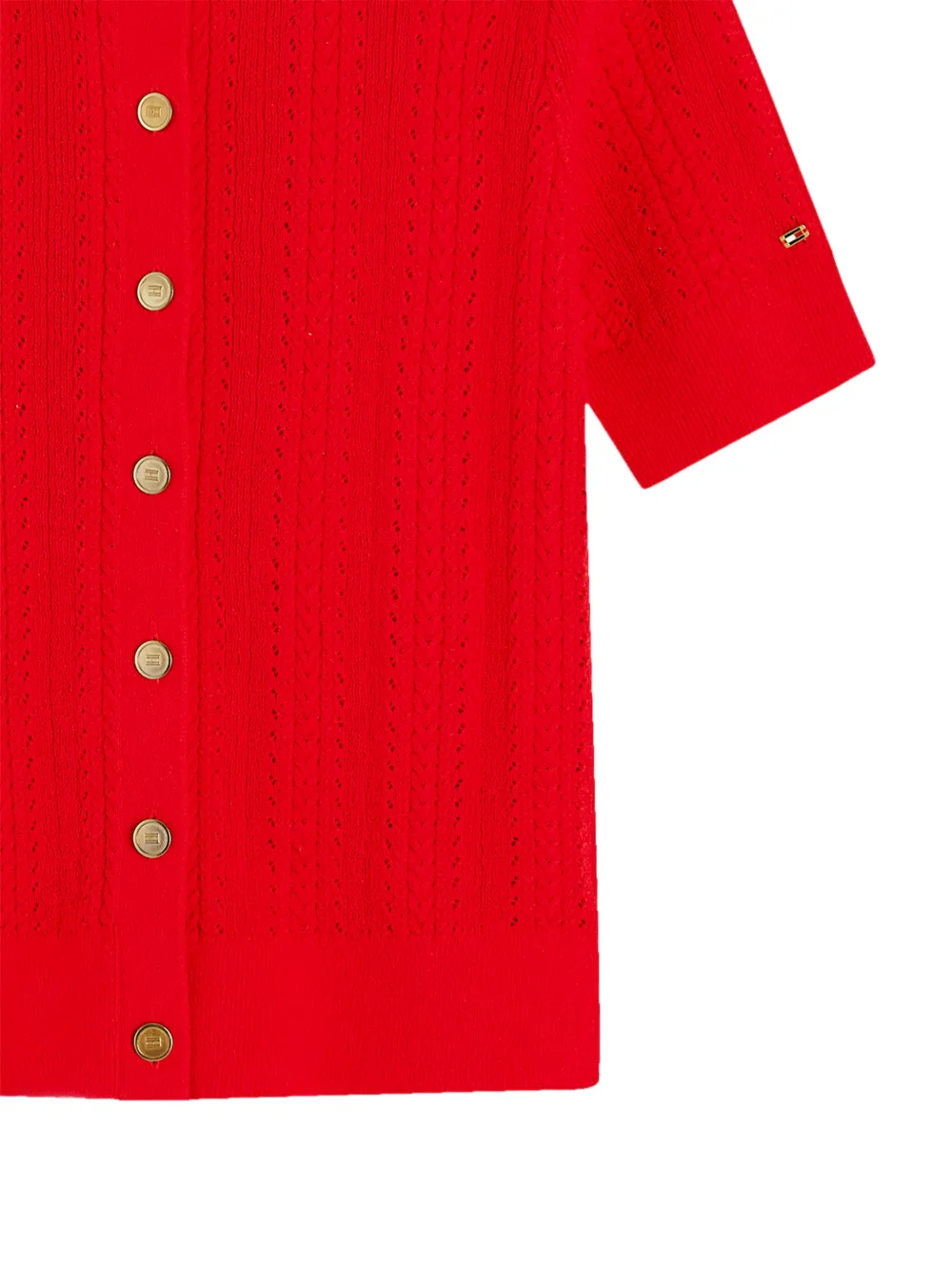 Tommy Hilfiger Kabelgebreid vest Rood